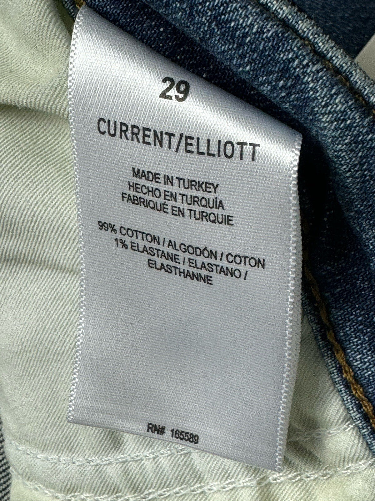 $228 C/E by Current Elliott Women’s Sz 29 Straight Leg Blue Jeans (B.53)