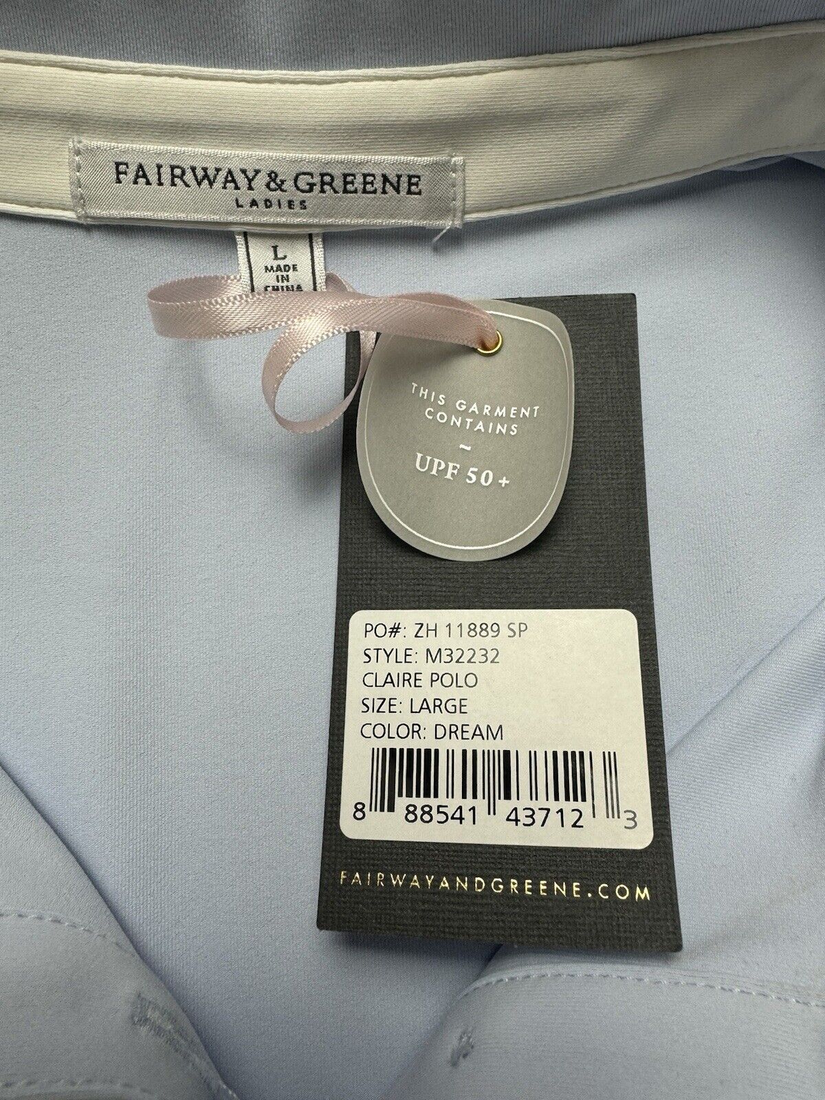Fairway & Greene Women's Top Golf Polo Shirt Sz L. (B.80)