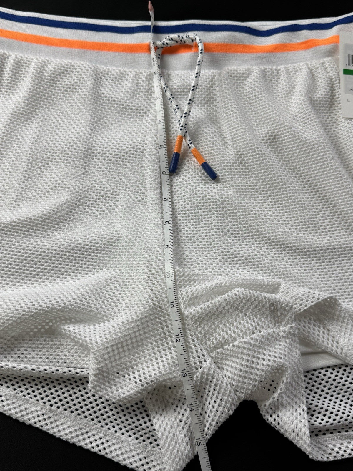 $49 Tommy Hilfiger Sport Women’s Shorts White Mesh Sz L. (B.027)