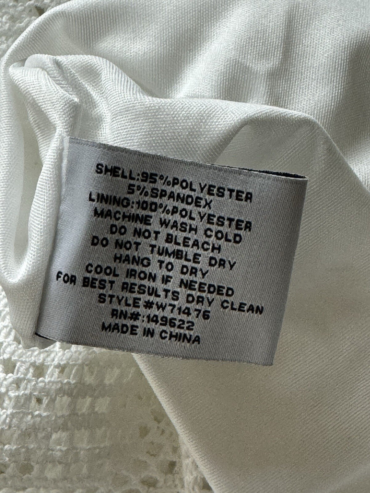 $298 WALTER BAKER Women’s White Crochet Dress Sz M. (73)