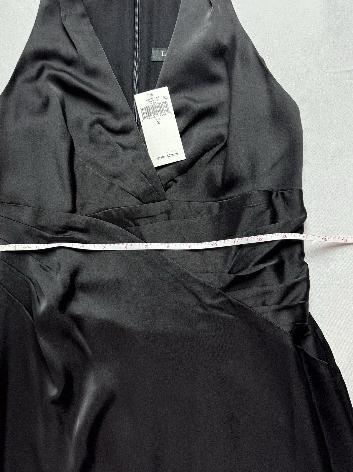 $295 Lauren Ralph Lauren Sleeveless Long Black Dress Size 2. (B.18)
