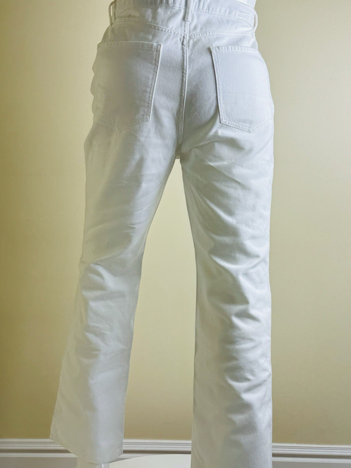 $99 SAM EDELMAN YARO High Rise Women’s Jeans White Distressed Sz 32. (B.79)