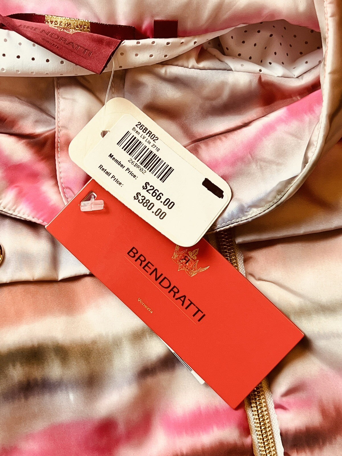 Brendratti Linea Full Zip Pink Sunset Vest Ladies Ital 46 Us L NWT Golf (51)