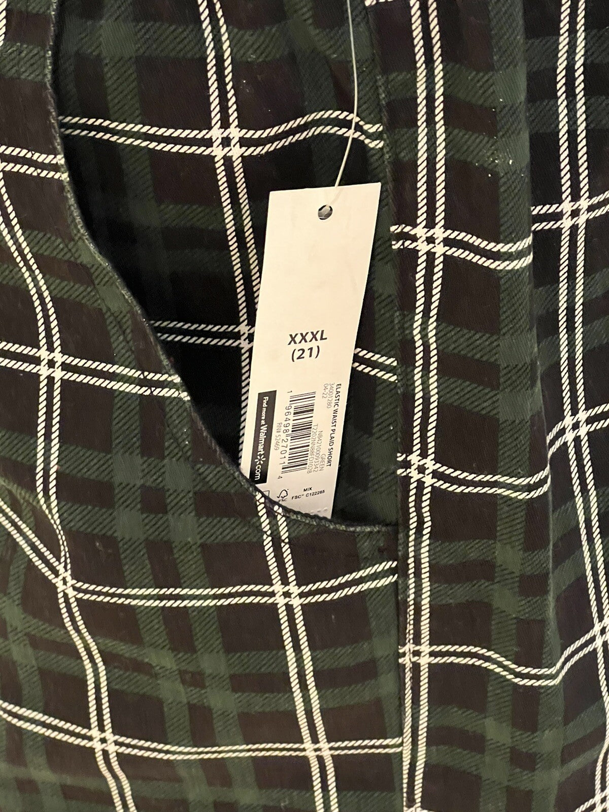 No Boundaries Women’s Size 3X Black check Shorts