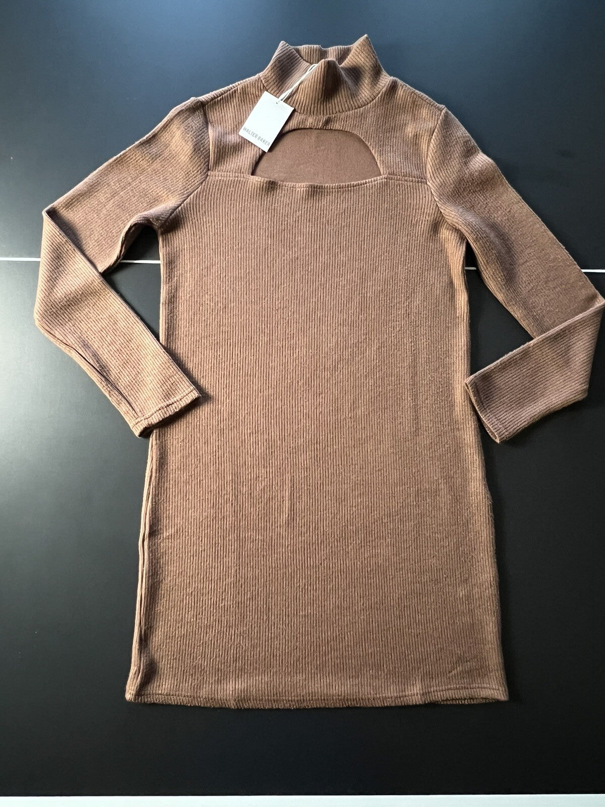 $198 Walter Baker Turtle Neck Key Hold Sweater Dress Size M
