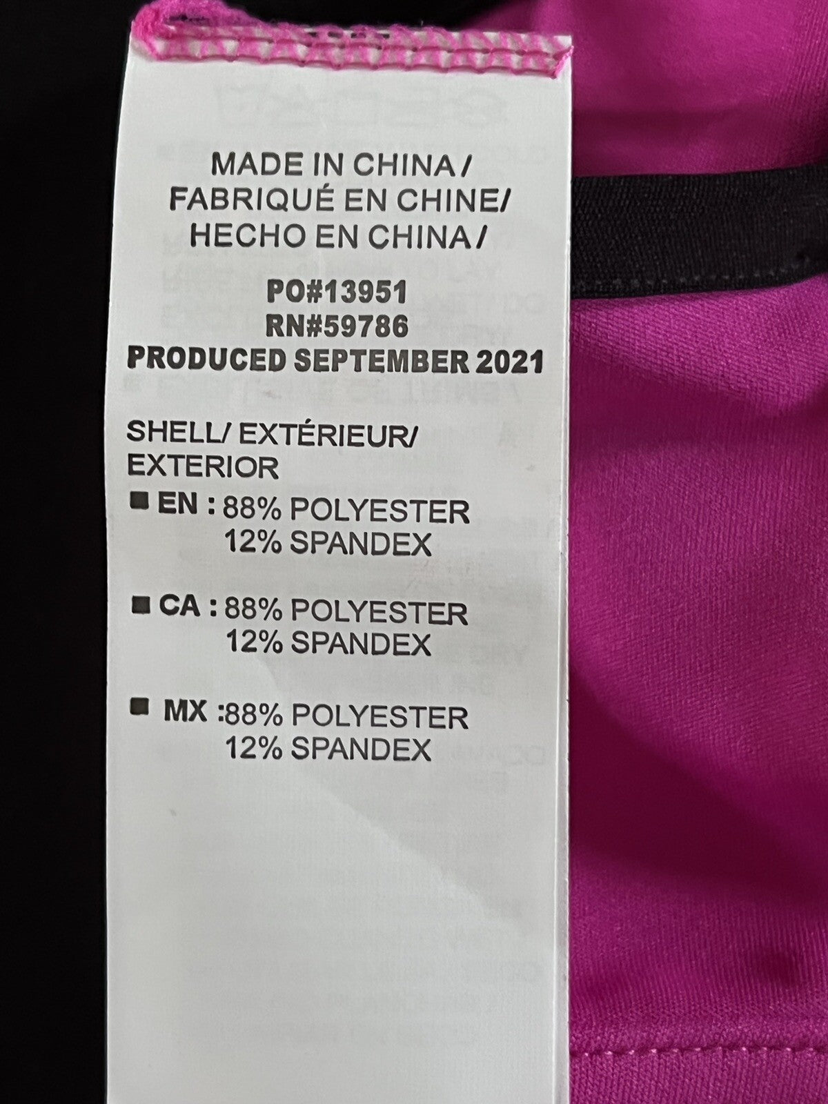 LEGEND Women's Fuchsia Stretchy Strappy Sports Bra SIZE L