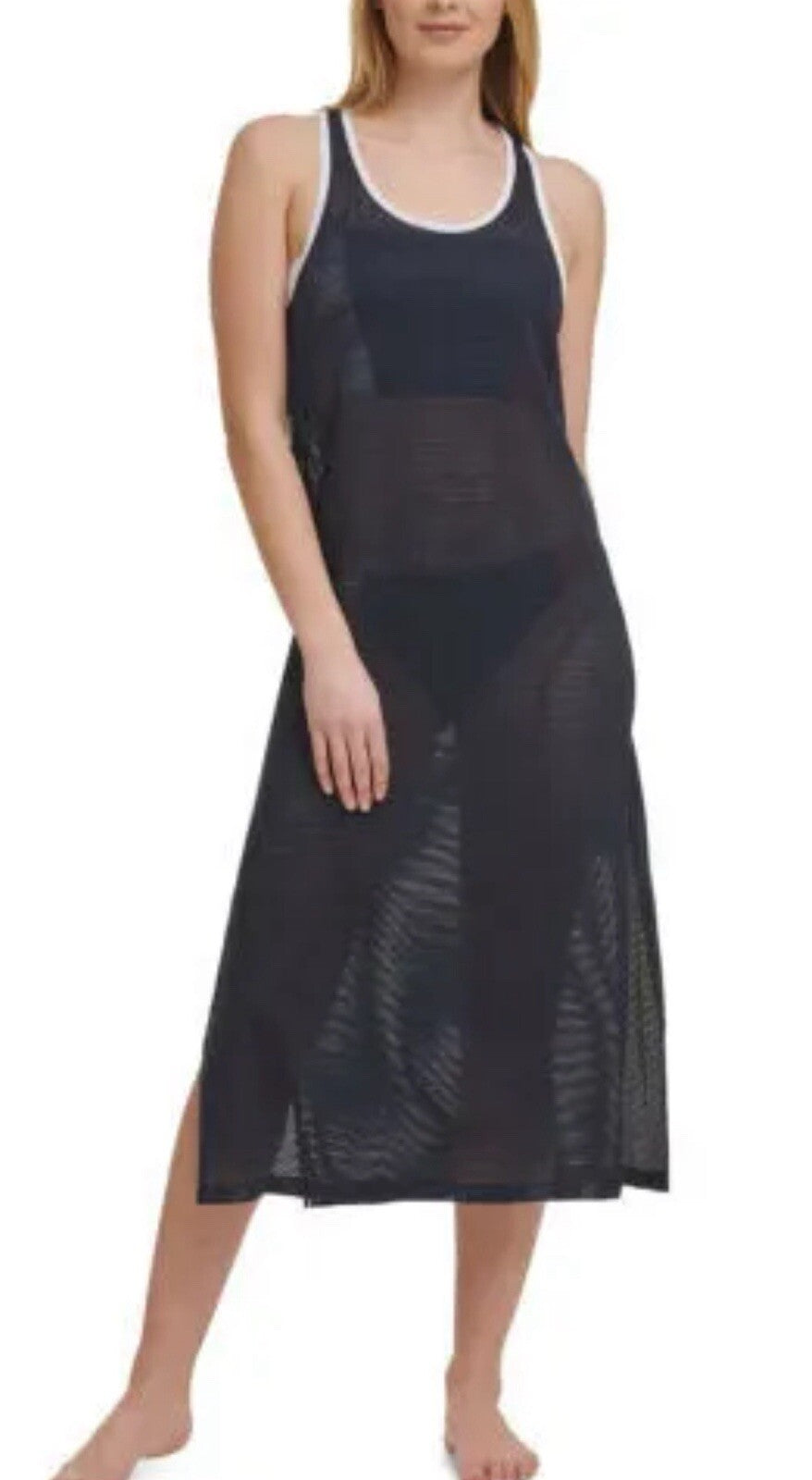 $78 Tommy Hilfiger Women's Mesh Racerback Dress Cover Up Size S/M. (B.79)