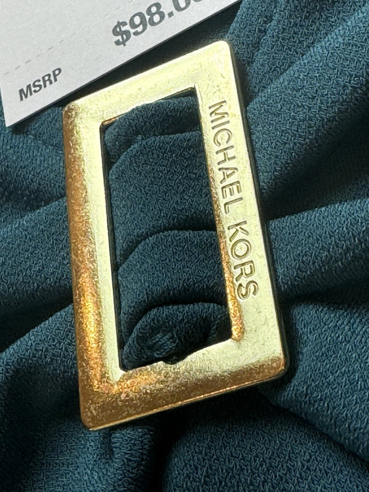 $98 Michael Kors Women’s Top Green Blouse Sz M. (B.66)