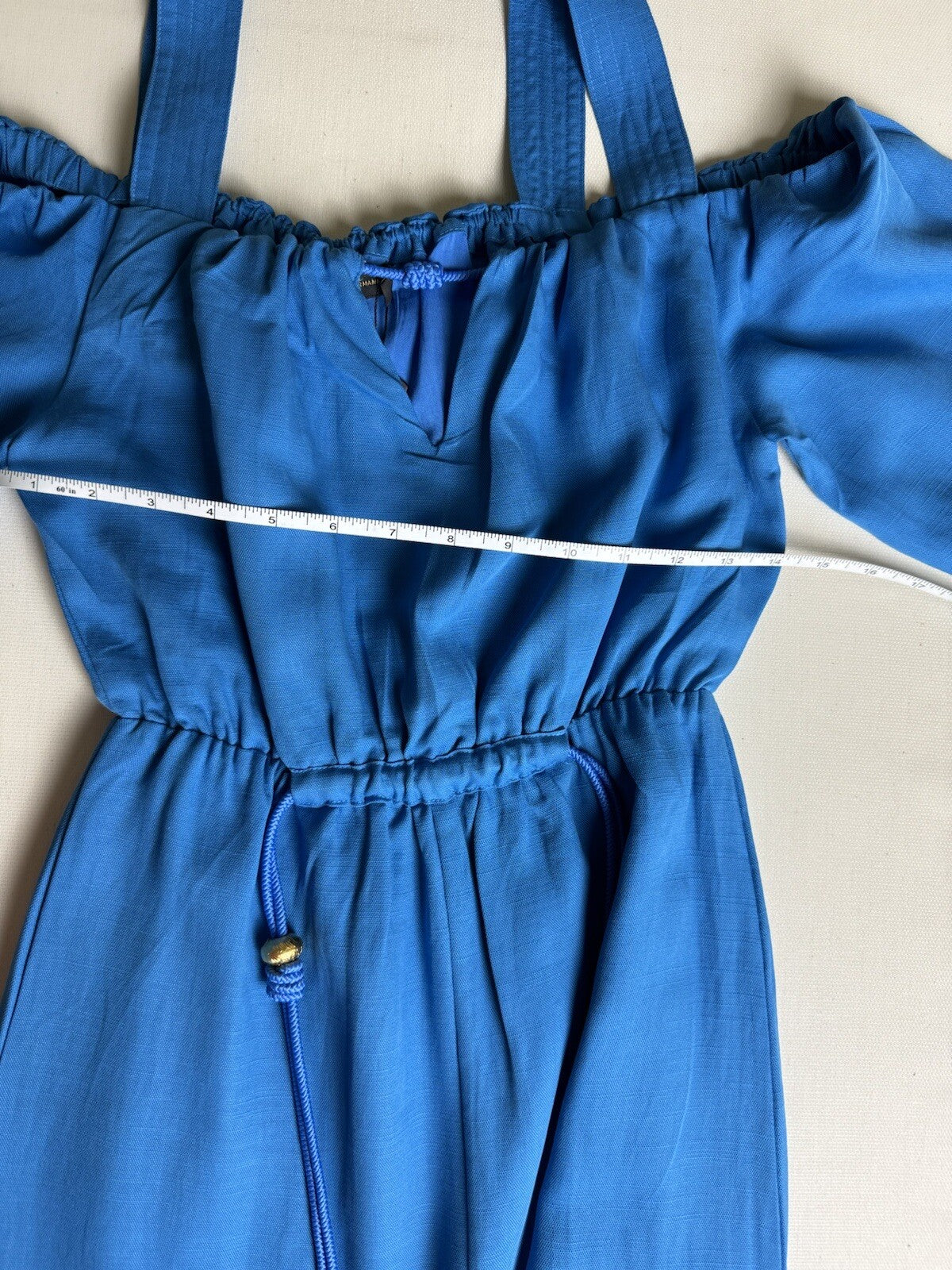 Vix Paula Hermanny Blue Long Dress Sz 0 (B.01)