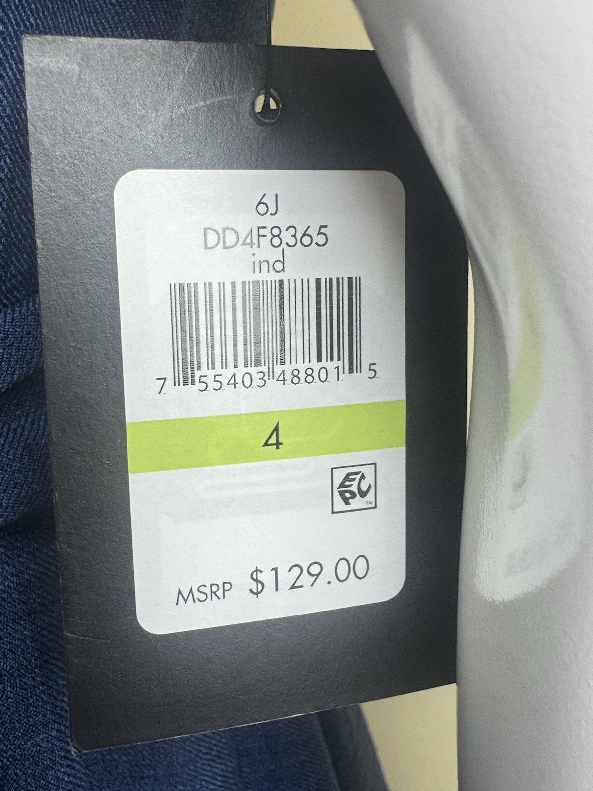 $129 DKNY Women’s Navy belted Dress Sz 4. (B.151)