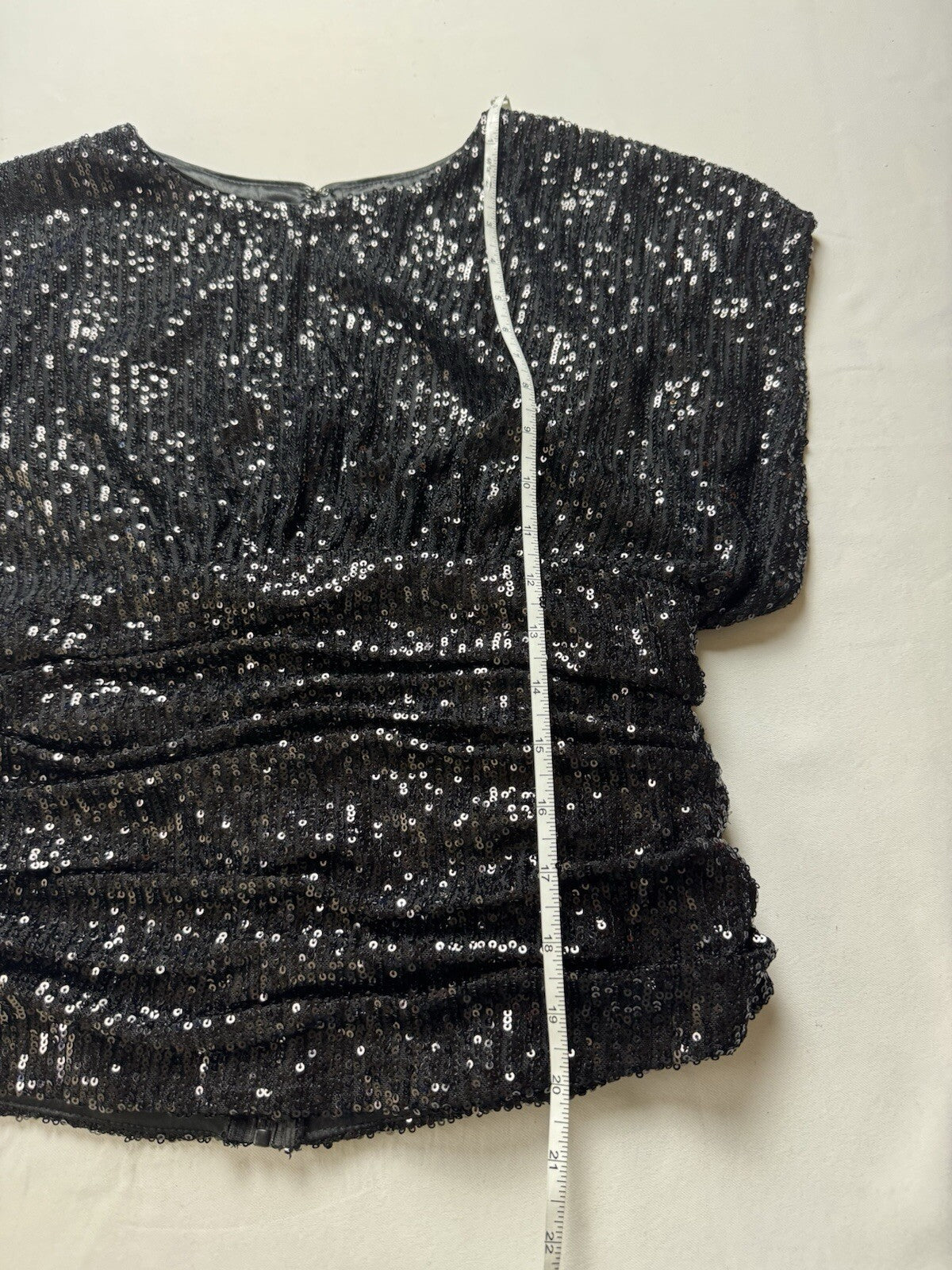 $88 Nicole Miller Women’s Sequined Blouse Top Sz M (B.141)