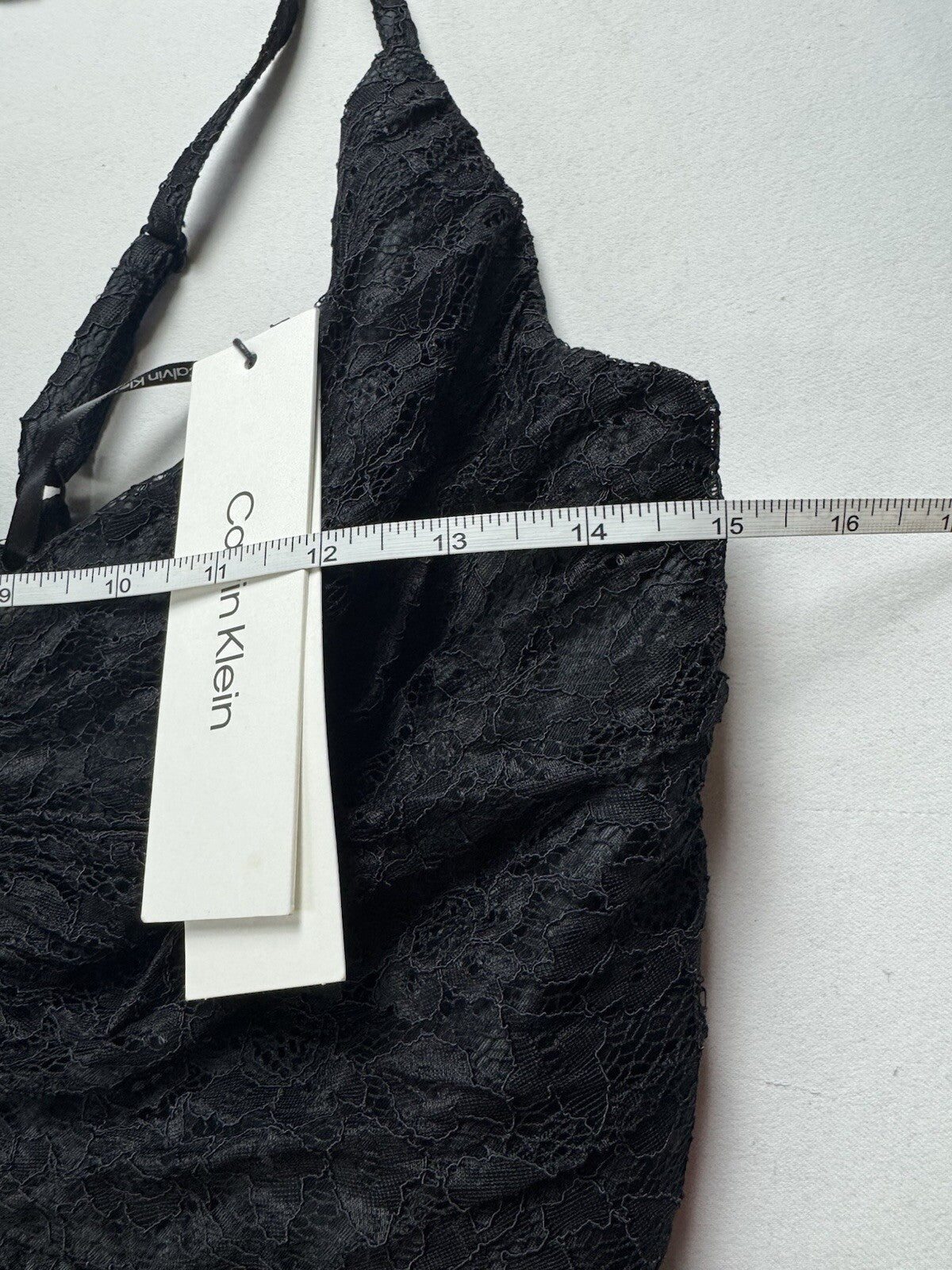 $249 Calvin Klein Women’s Black Lace Long Dress Sz 4. (B.138)