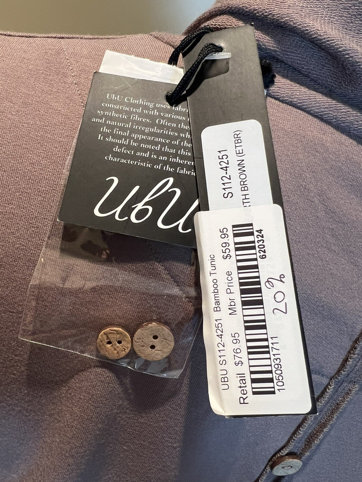 UBU Women’s Brown Long Sleeve Blouse Sz M Top (11)