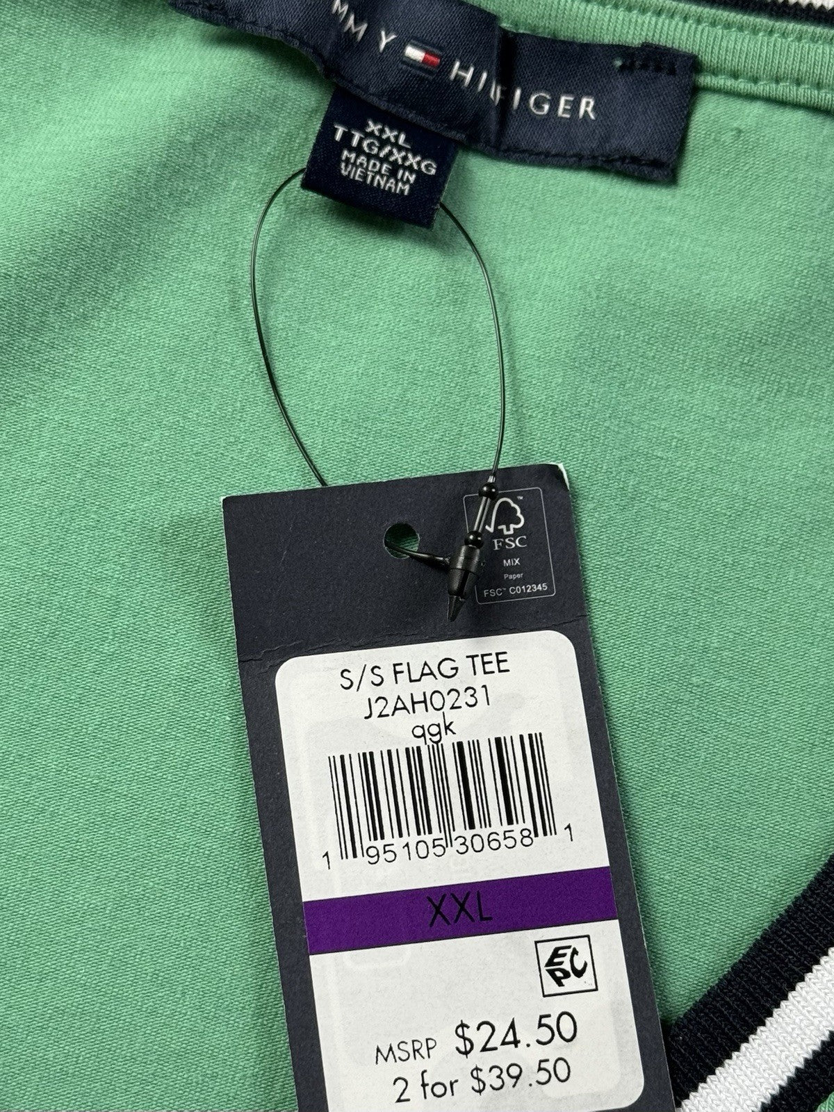 Tommy Hilfiger Women's Green T-Shirt Sz 2XL. (B.184)