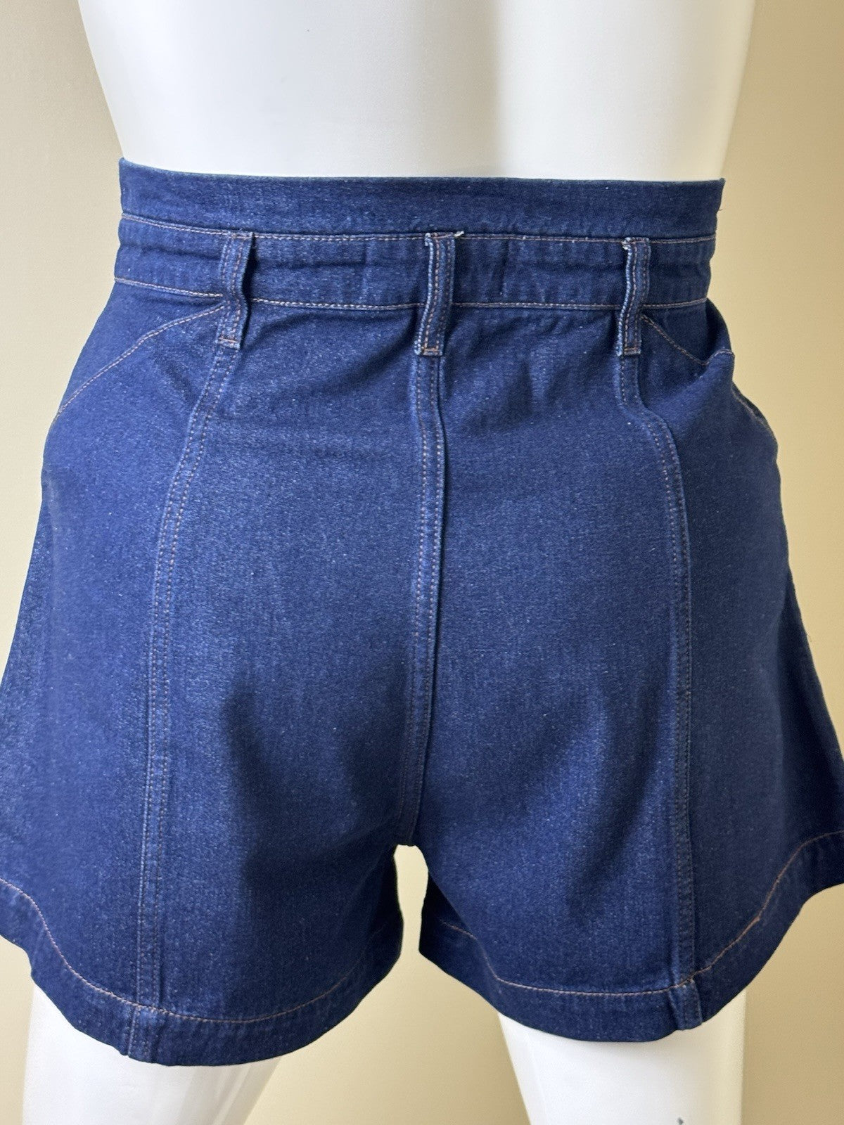 $79 Sam Edelman Sydney Kaden Ribcage Flared Blue Jean Shorts Sz L/31