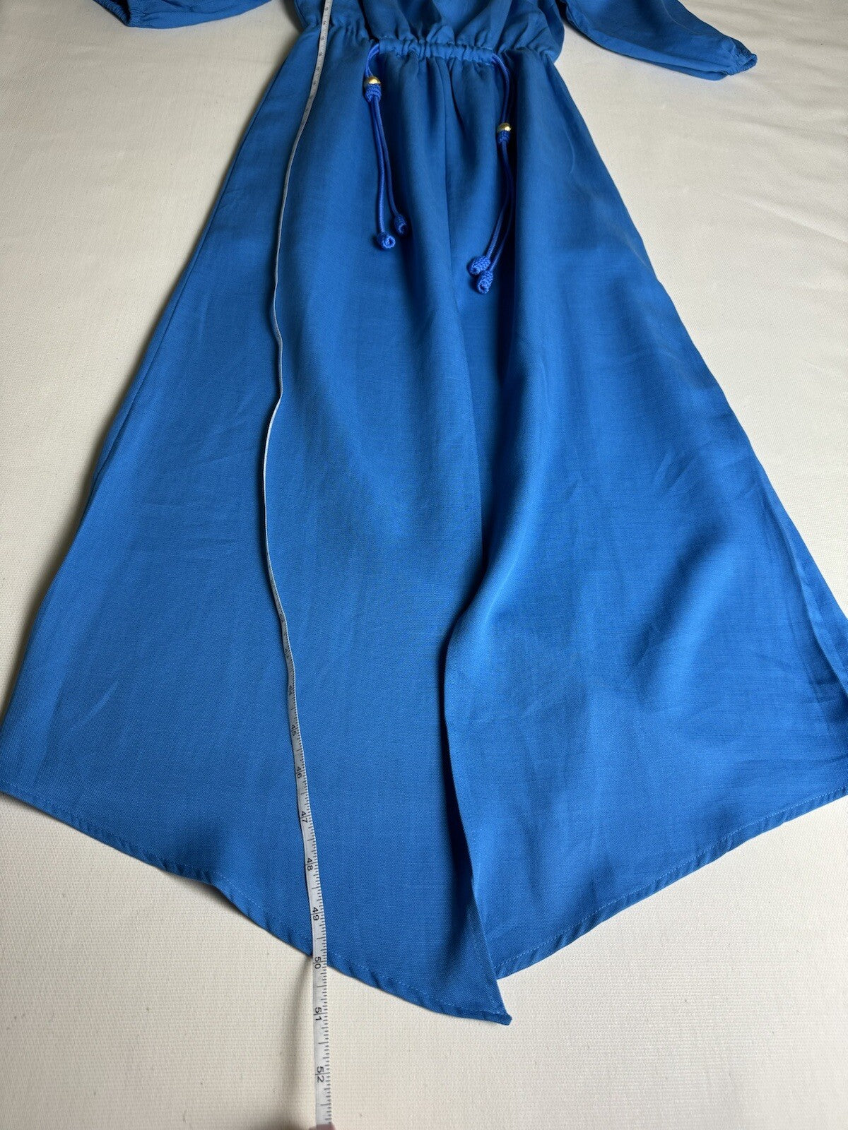 Vix Paula Hermanny Blue Long Dress Sz 0 (B.01)