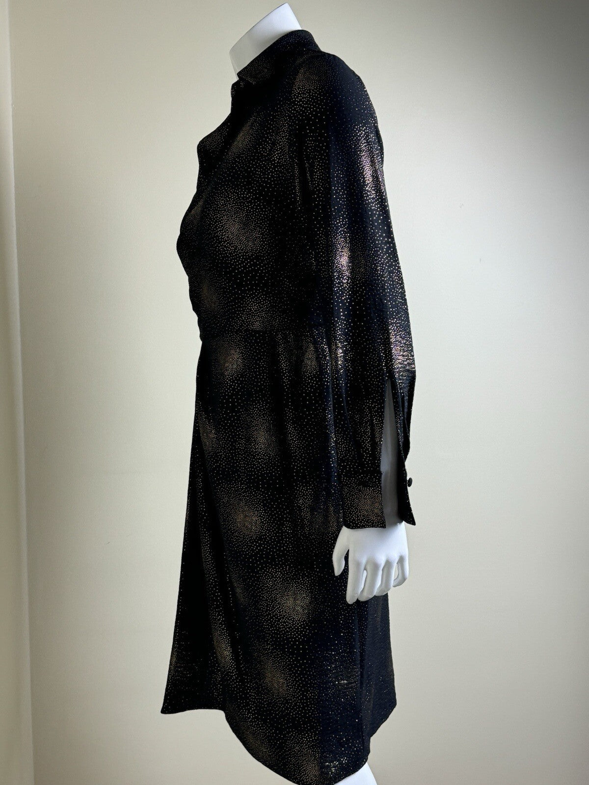 $134 Calvin Klein Women's Black w/Gold Dress Sz 4 (B.117)