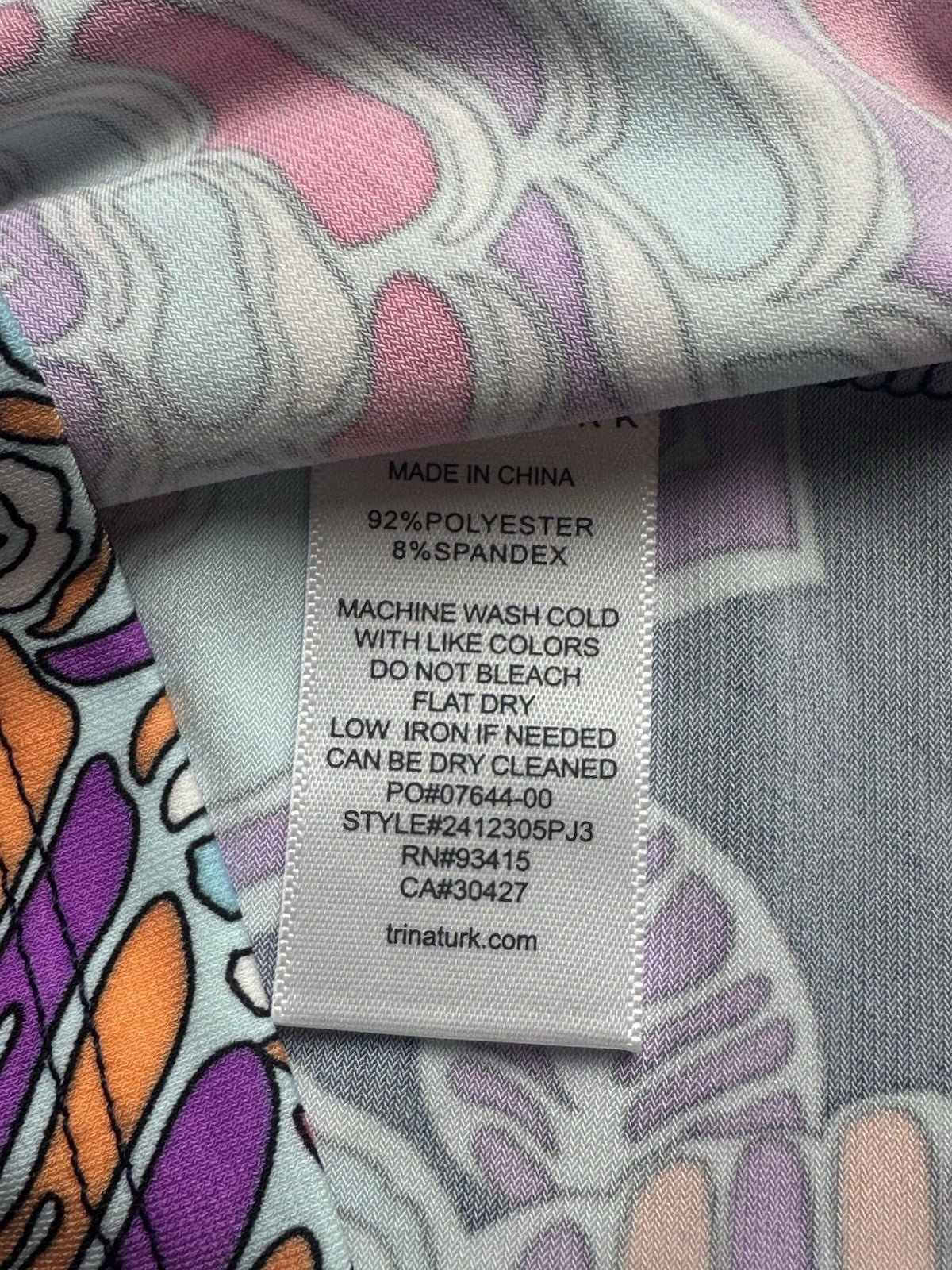 $178 TRINA TURK Multi Color Maxi Dress Sz M. (B.082)