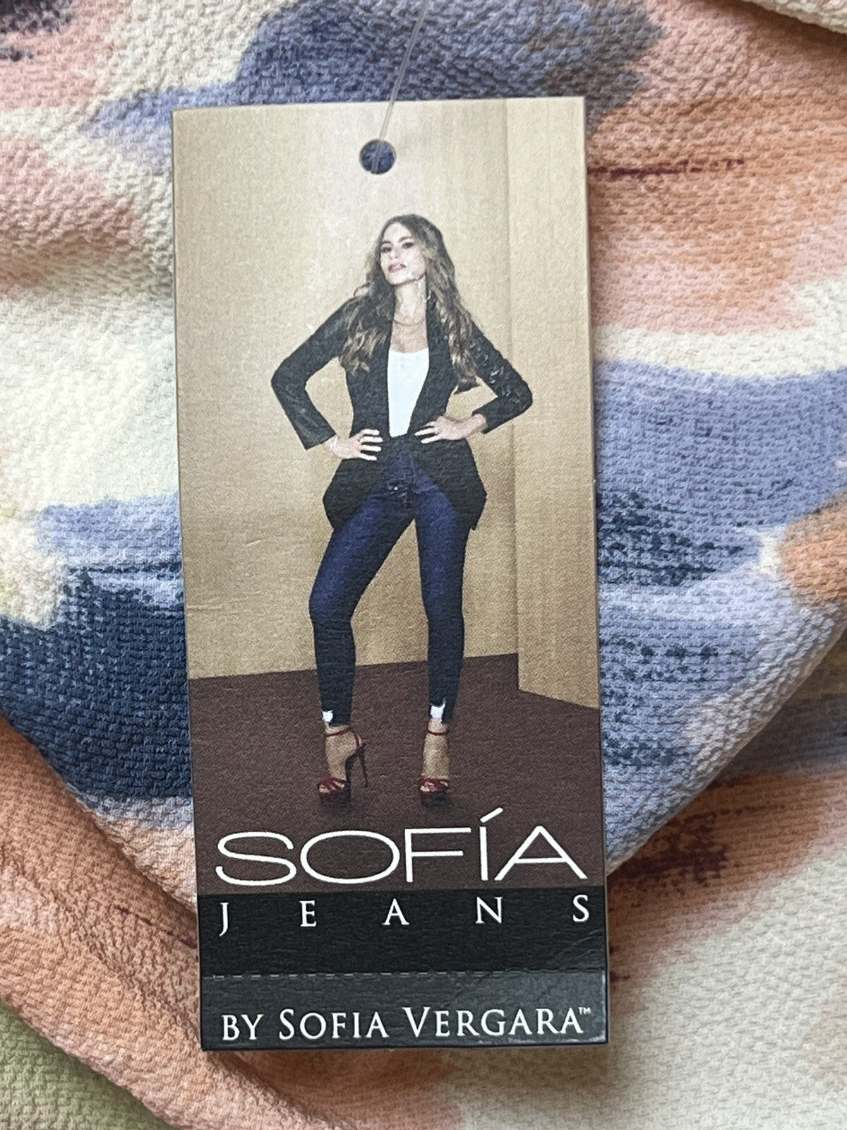 Sofia Vergara Jeans Blouse Size 3XL Multicolor Long-sleeve Top (3)