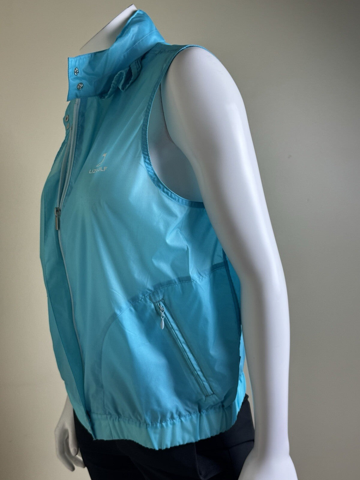 Liz Golf Activewear Polyester Women’s Full Zip Vest Sz M