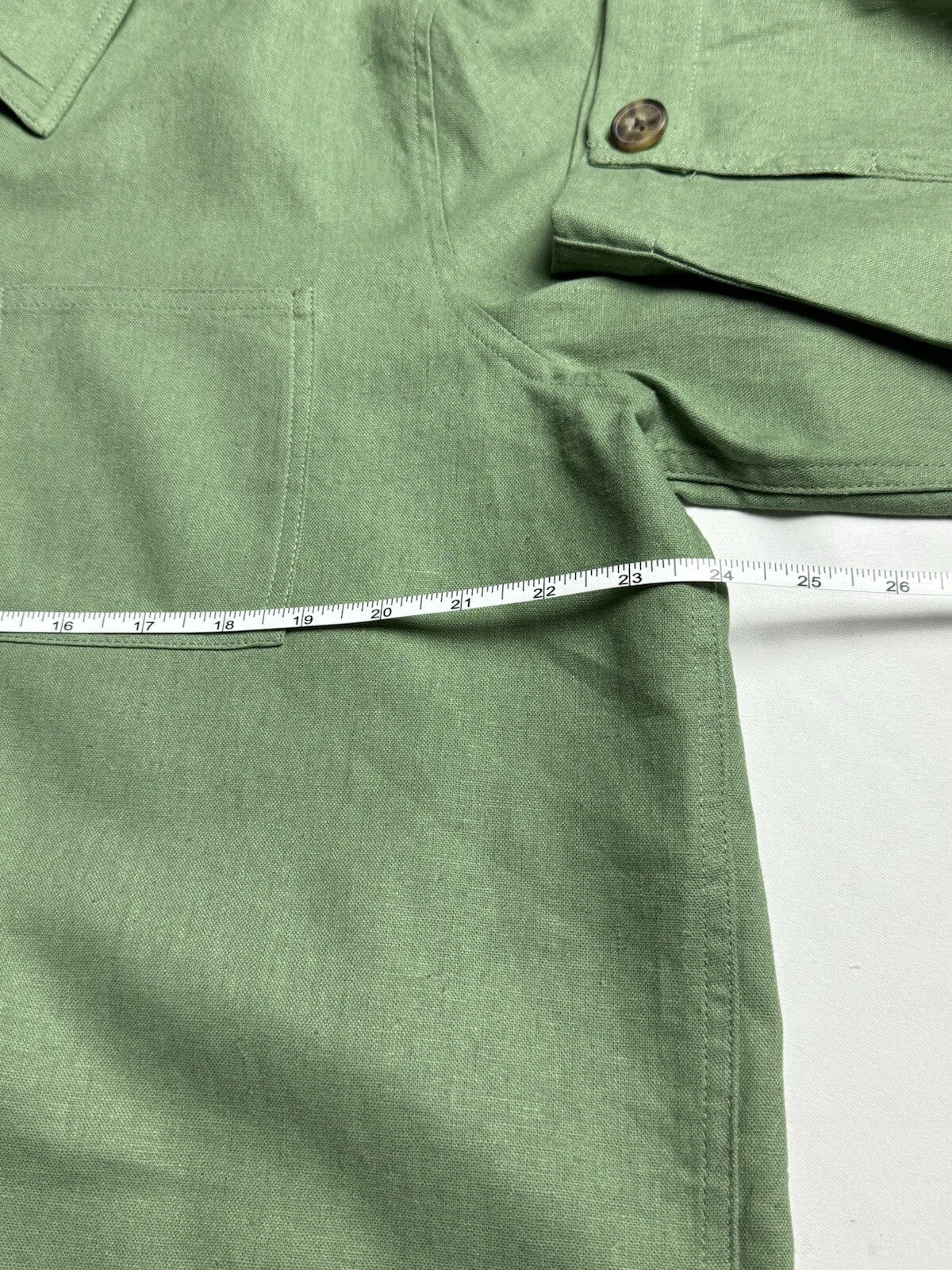 $99 Jones New York Collection Button Down Long Sleeves Shirt Green Sz XL. (B.88)