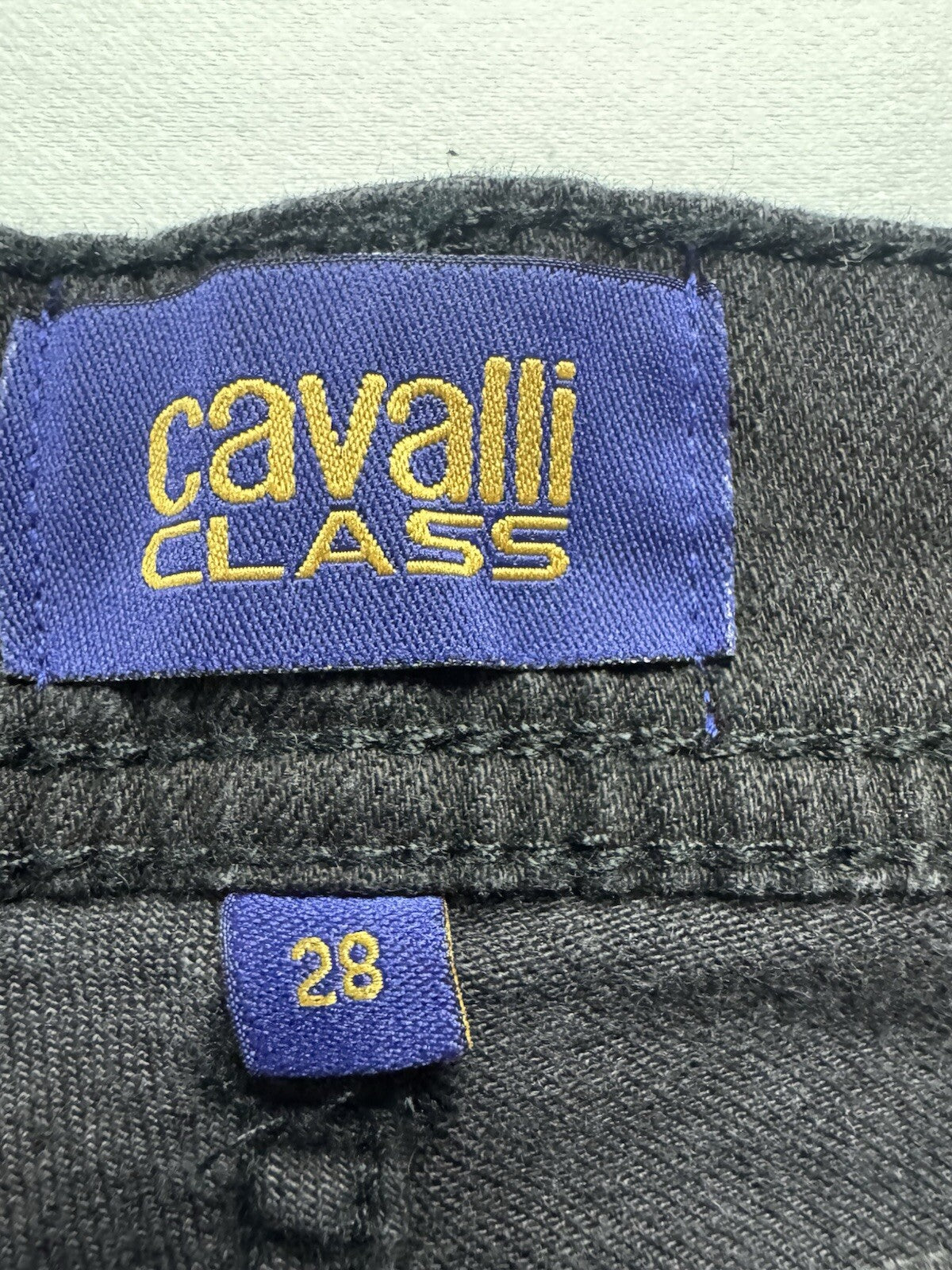 $295 Cavalli Class Women’s Denim Black Jeans Size 28. (B.142)