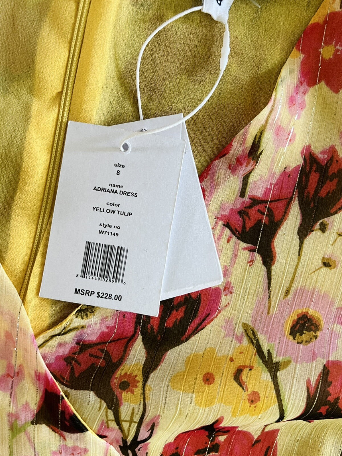 $228 WALTER BAKER Women’s Multicolor Floral Dress Sz 8