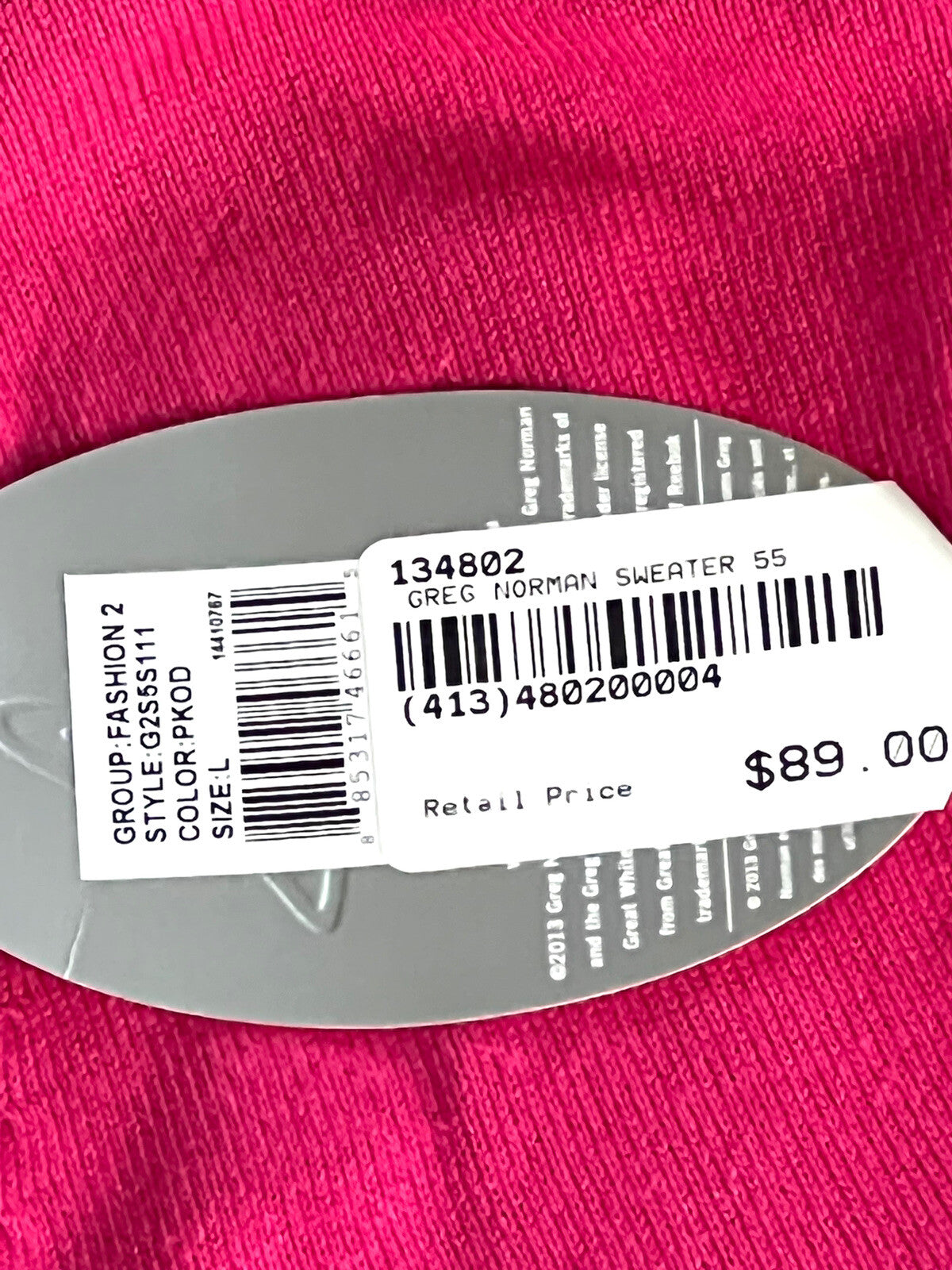 Greg Norman Women's Golf Cardigan Sweater Pink Sz L
