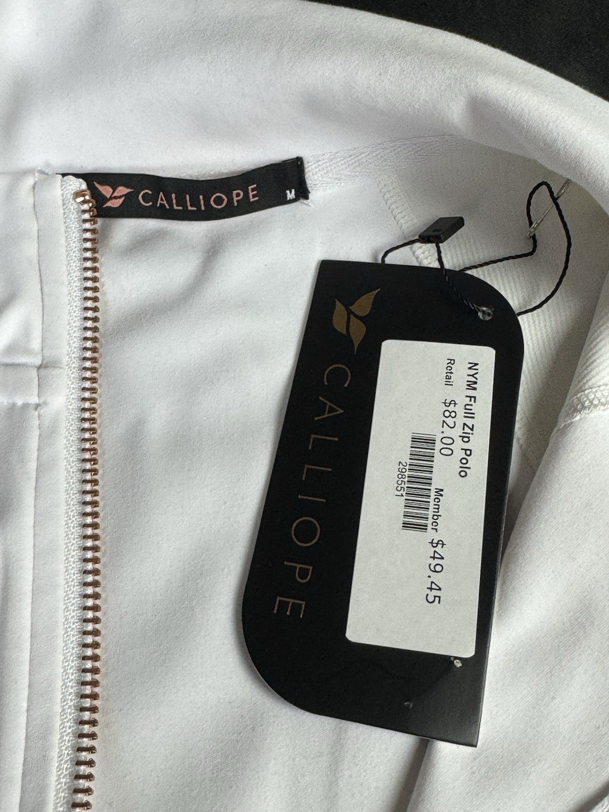 Calliope Women's Full Zip Vest Ivory Size M. (B.070)