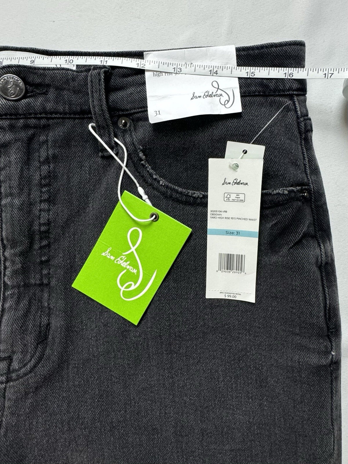 $99 SAM EDELMAN YARO High Rise Women’s Jeans Gray Sz 31. (B.94)