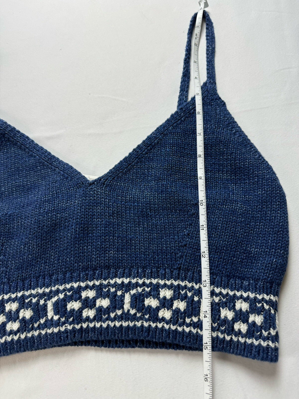 $148 POLO RALPH LAURE Knit Bra Top Navy Sz L (B.104)