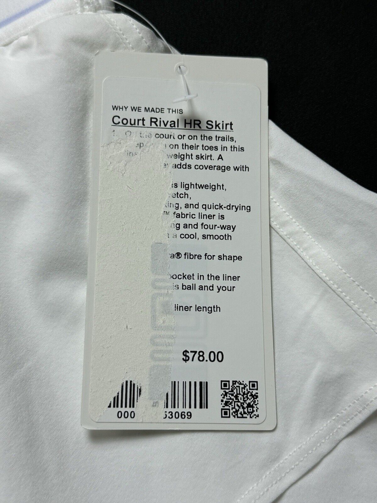 Lululemon Women’s Skort Skirt White Tennis Pickleball Size 4. (B.80)