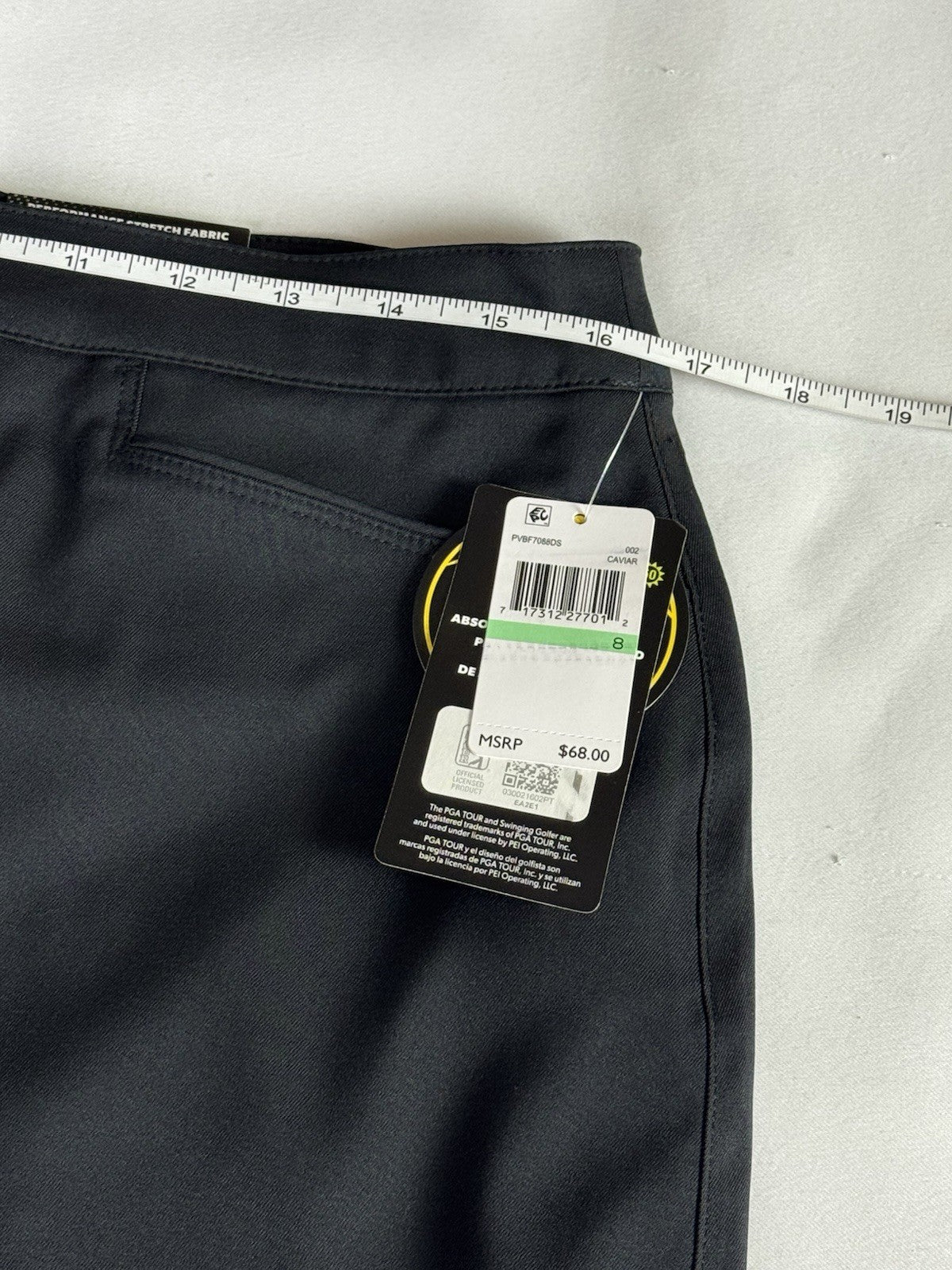$68 PGA Tour Women’s Golf Skort Gray Pockets Sz 8. (B.044)
