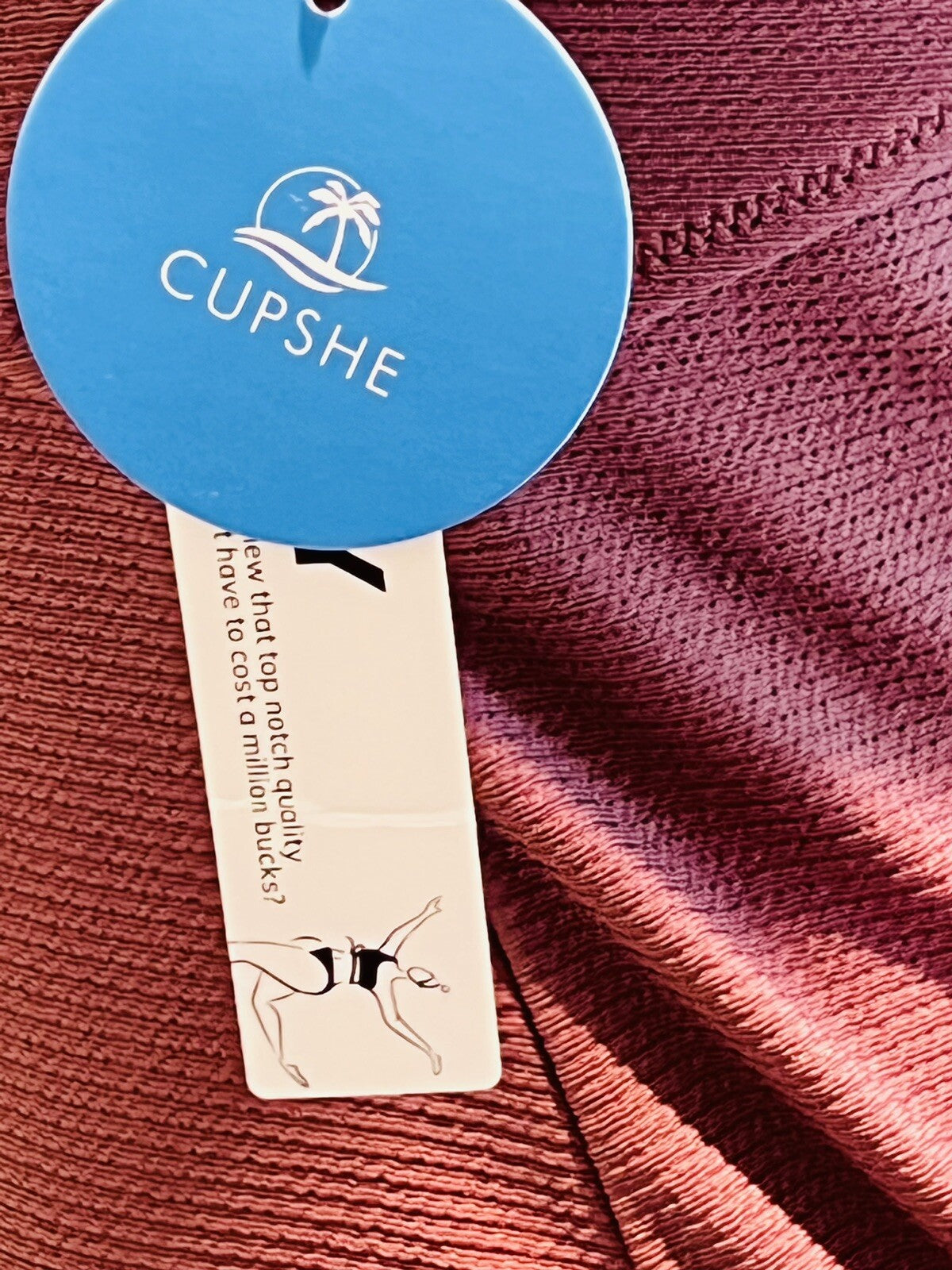 Cupshe Bathing suit One Pc Swimsuit Women’s Sz M swimwear Brown