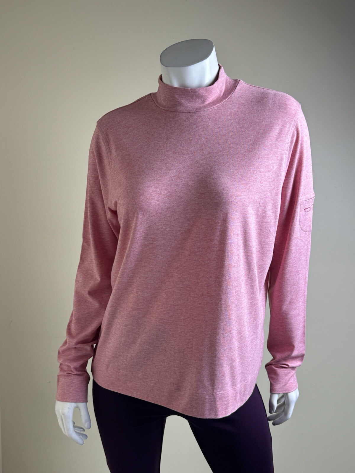 TEHAMA Women’s Rose Mock Neck Sweatshirt Sz L. (B.96)