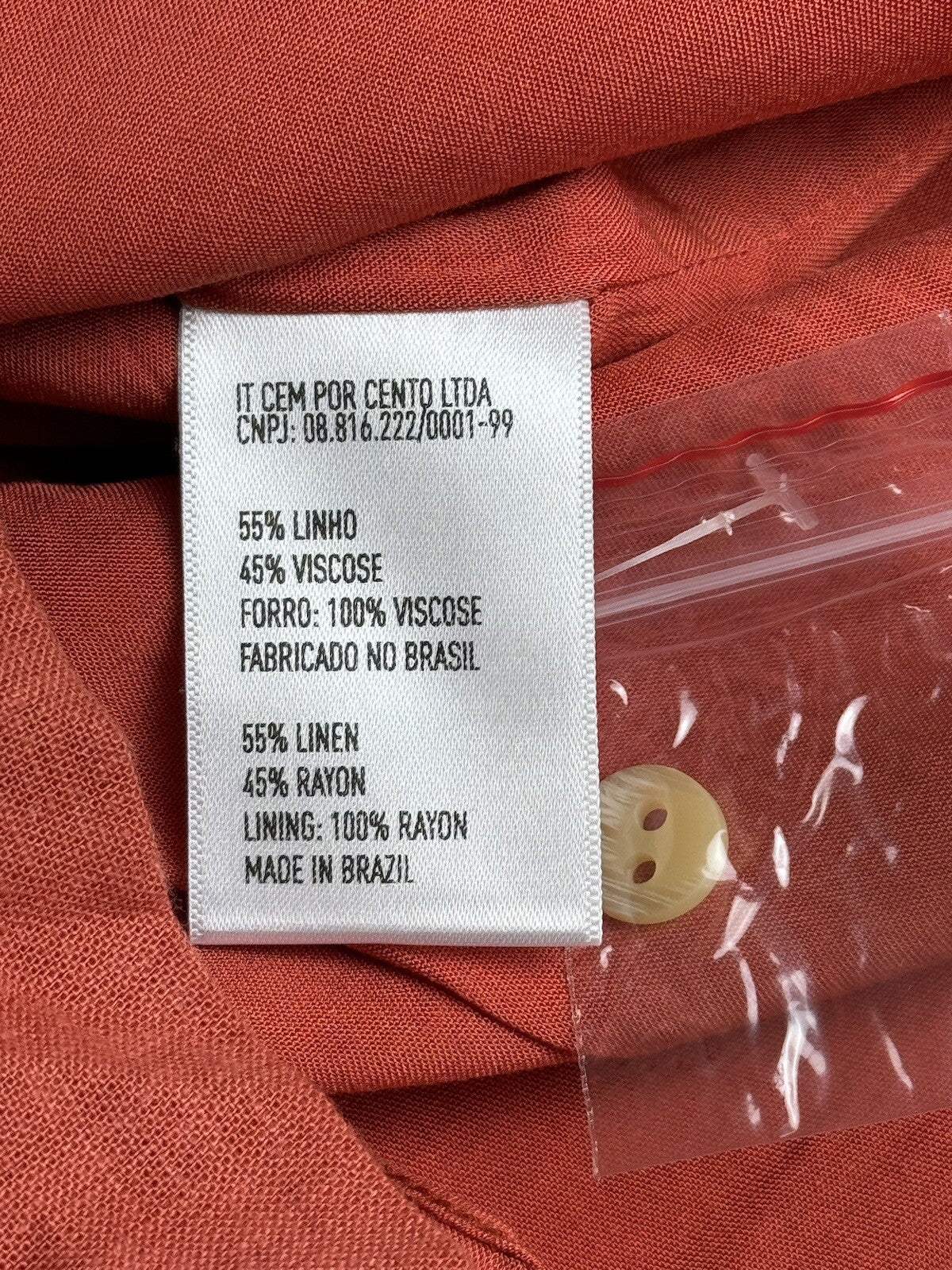 VIX paula hermanny Solid Bela Orange Short Sz XS. (67)
