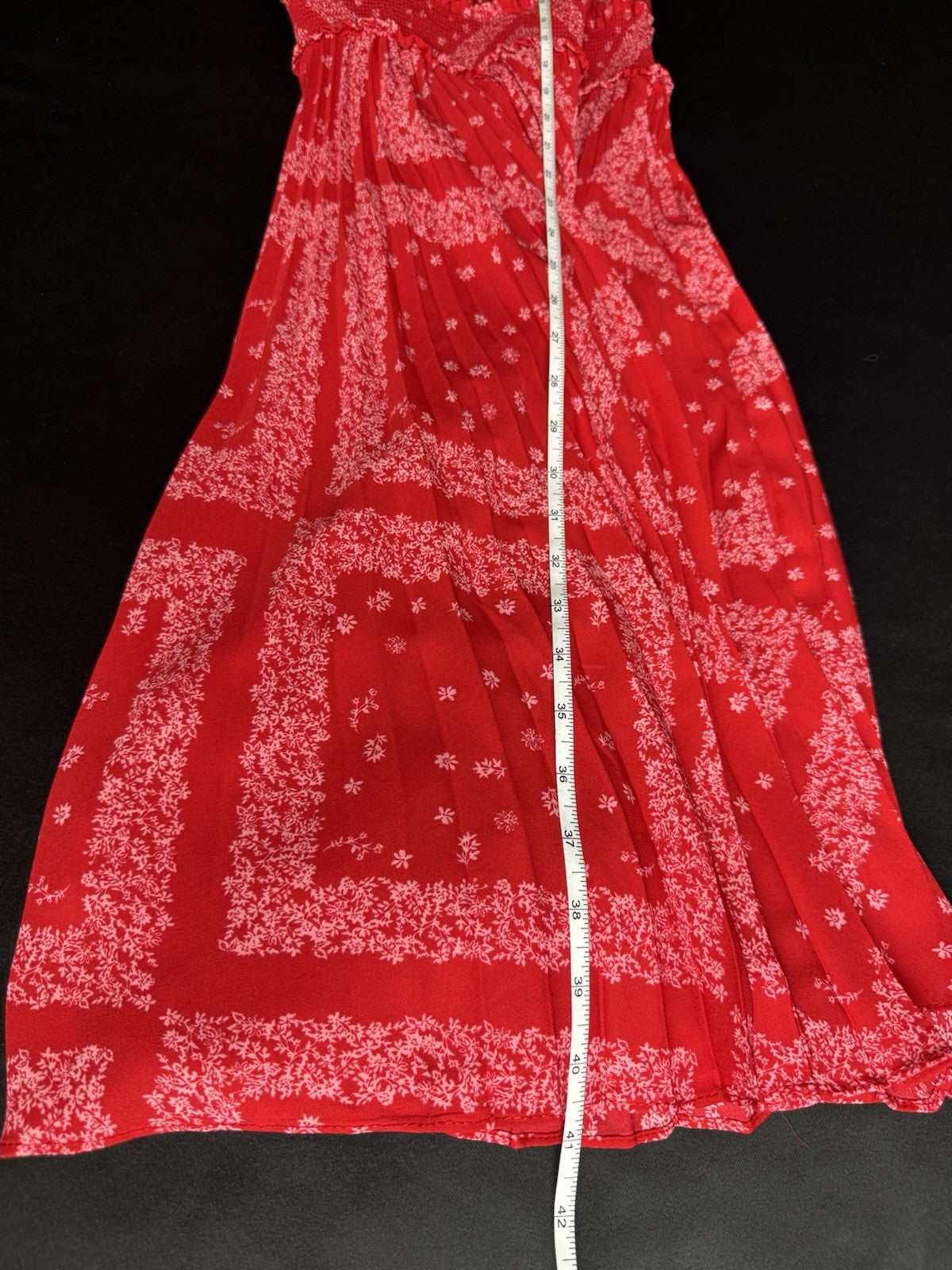 $148 NANETTE LEPORE Floral Pleaded Dress Sz 6 (B.171)