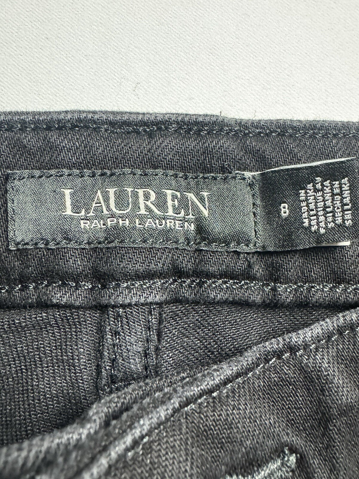 $195 Ralph Lauren Women’s Black Jeans Pants Sz 8. B.89/1