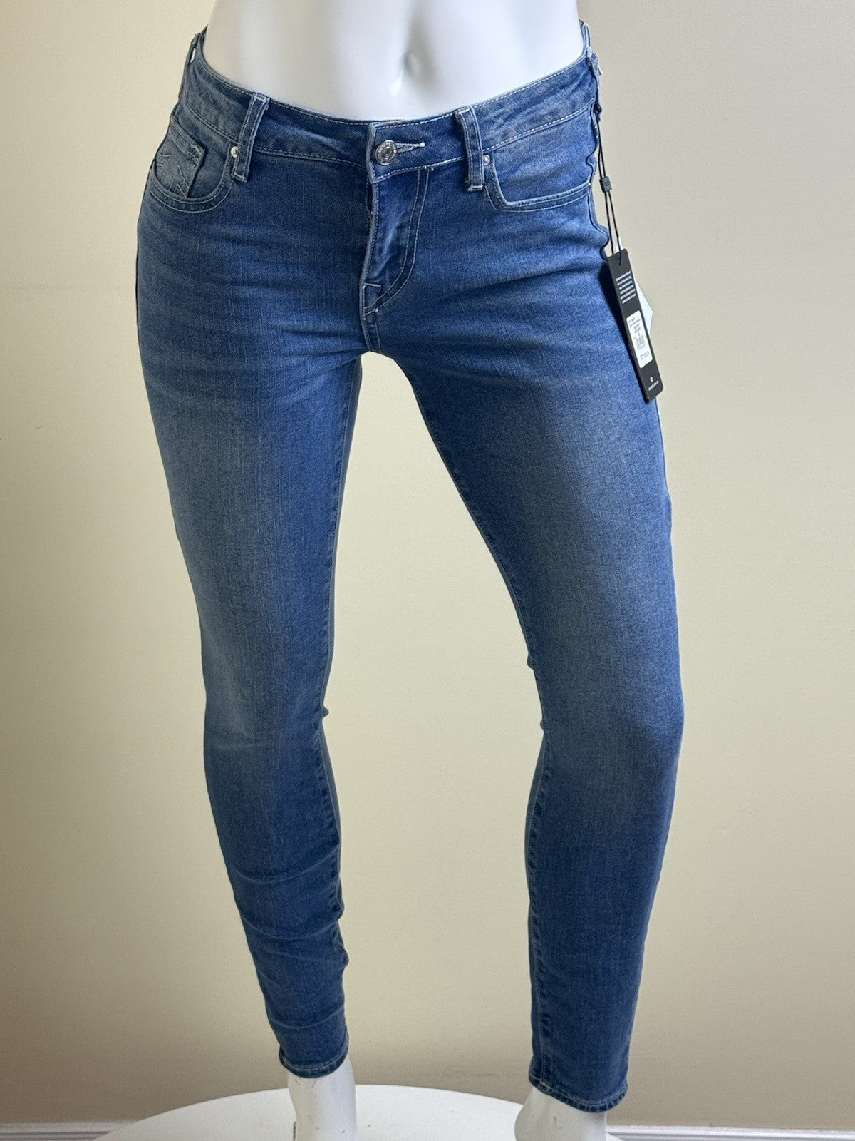 $179 True Religion Women’s Jennie Jeans Studs Skinny Sz 26. (B.156)