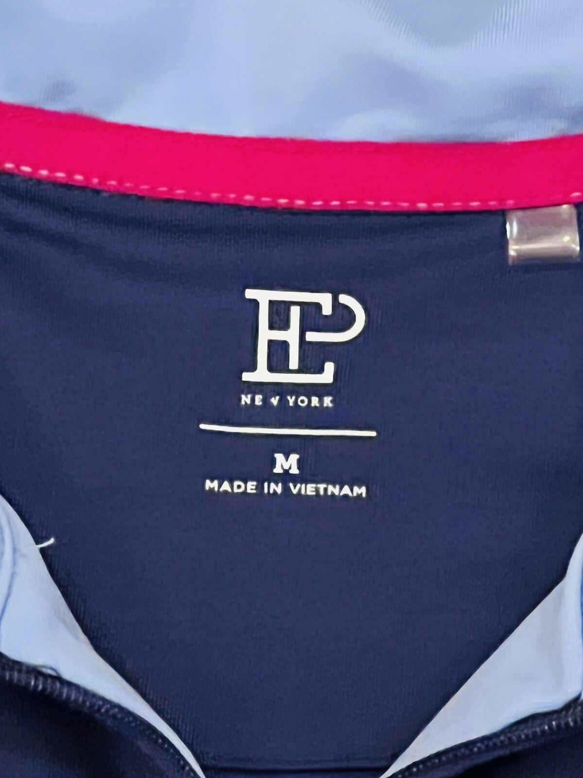 E.P New York Women's Golf Blue Polo Shirt Sz M (16)