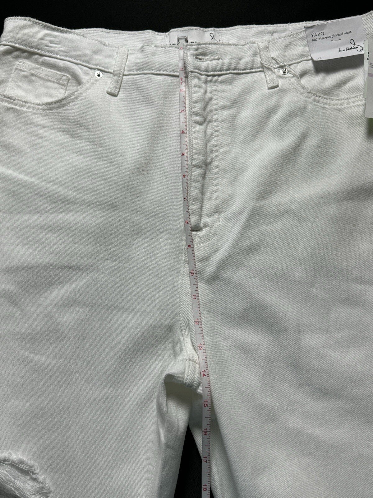 $99 SAM EDELMAN YARO High Rise Women’s Jeans White Distressed Sz 32. (B.79)