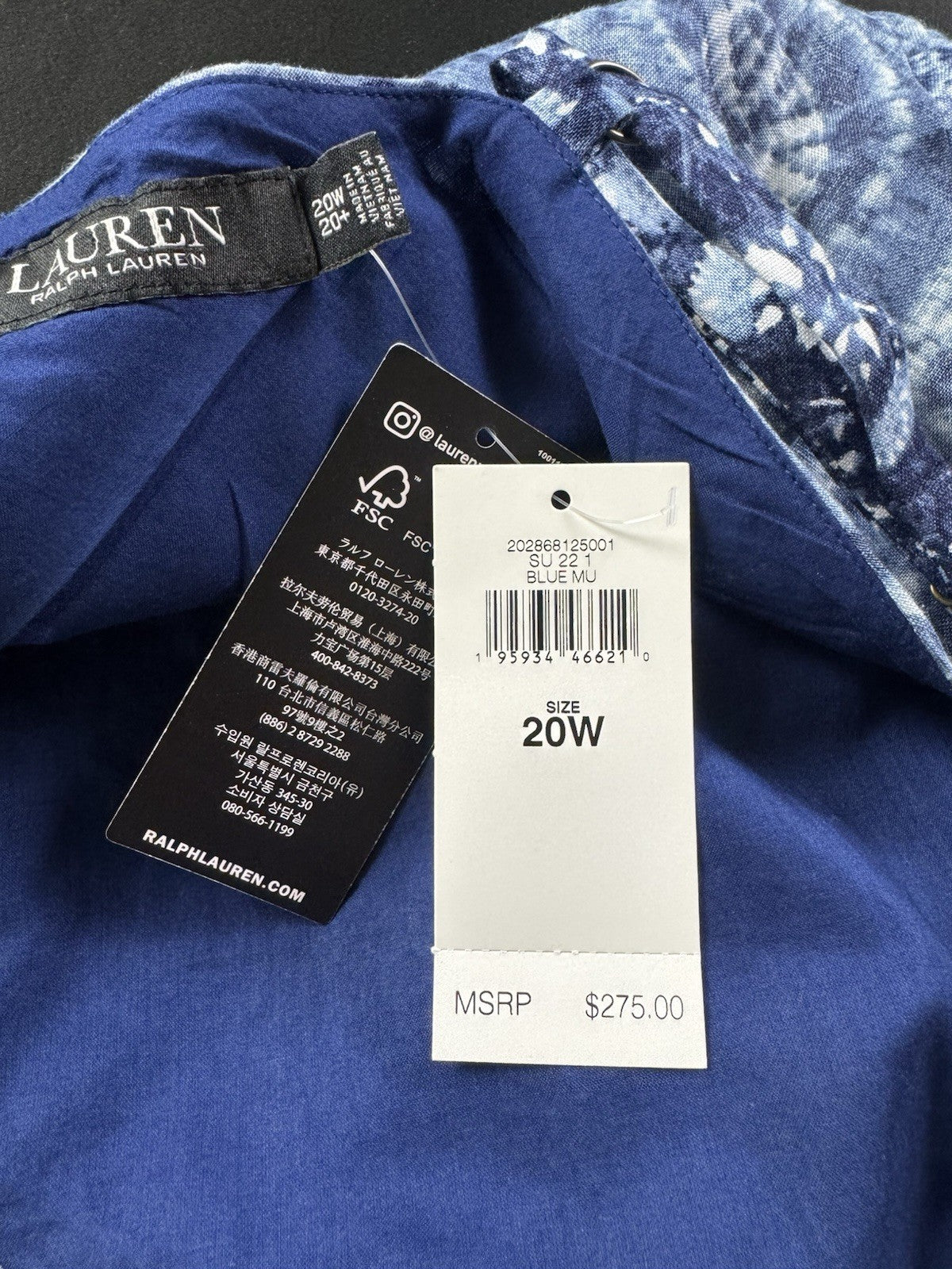 $275 Lauren Ralph Lauren Maxi Dress Size 20W (B.169)