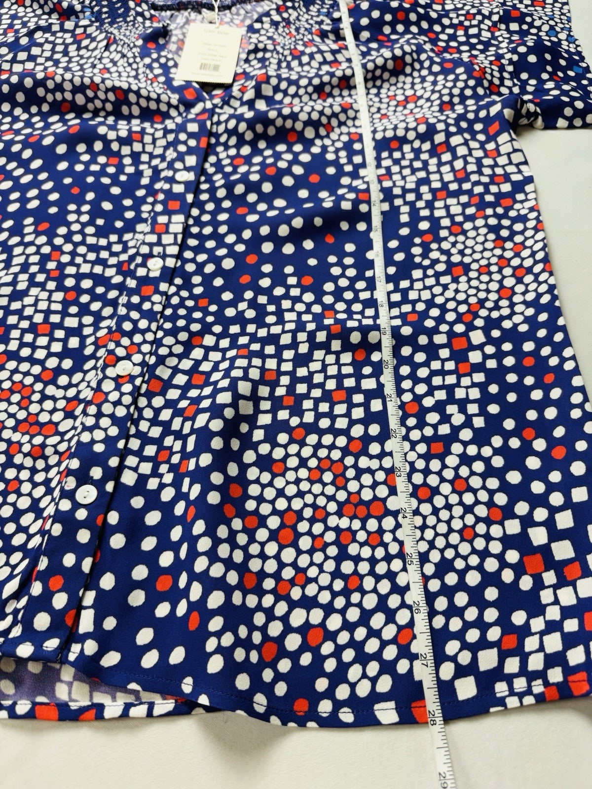 Tyler Boe Women’s Blue Multi Blouse Sz L. (B.158)