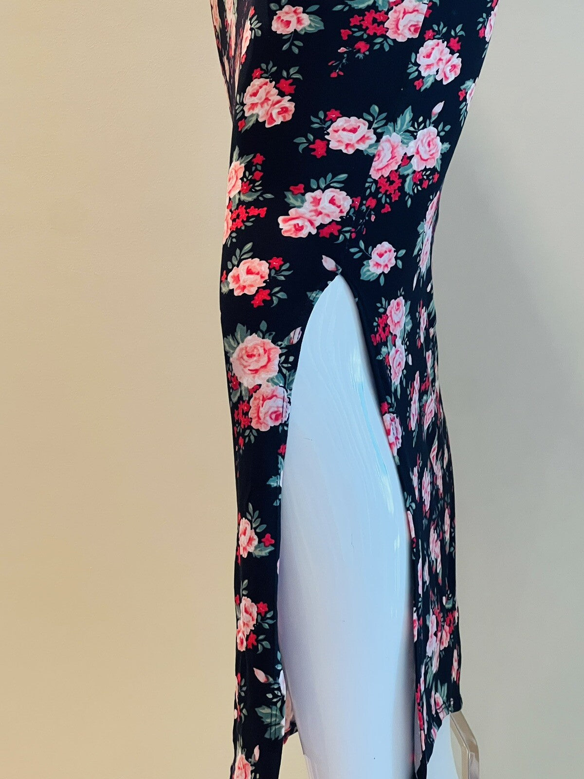Urban Rose Dress Floral Stretch Long sleeveless Sz XL