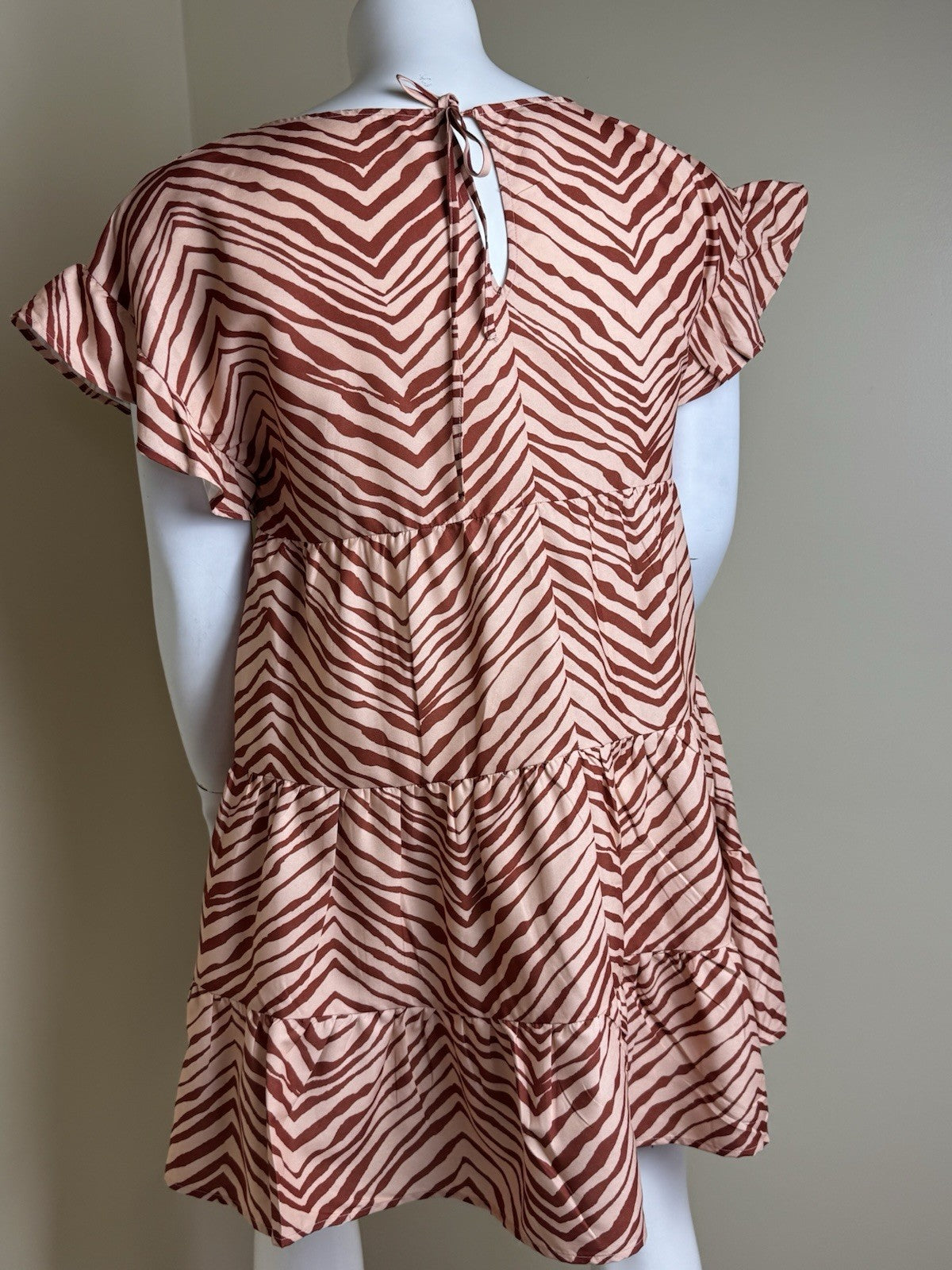 Nine West Zebra Printed Maxi Dress Sz XL. (B.169)
