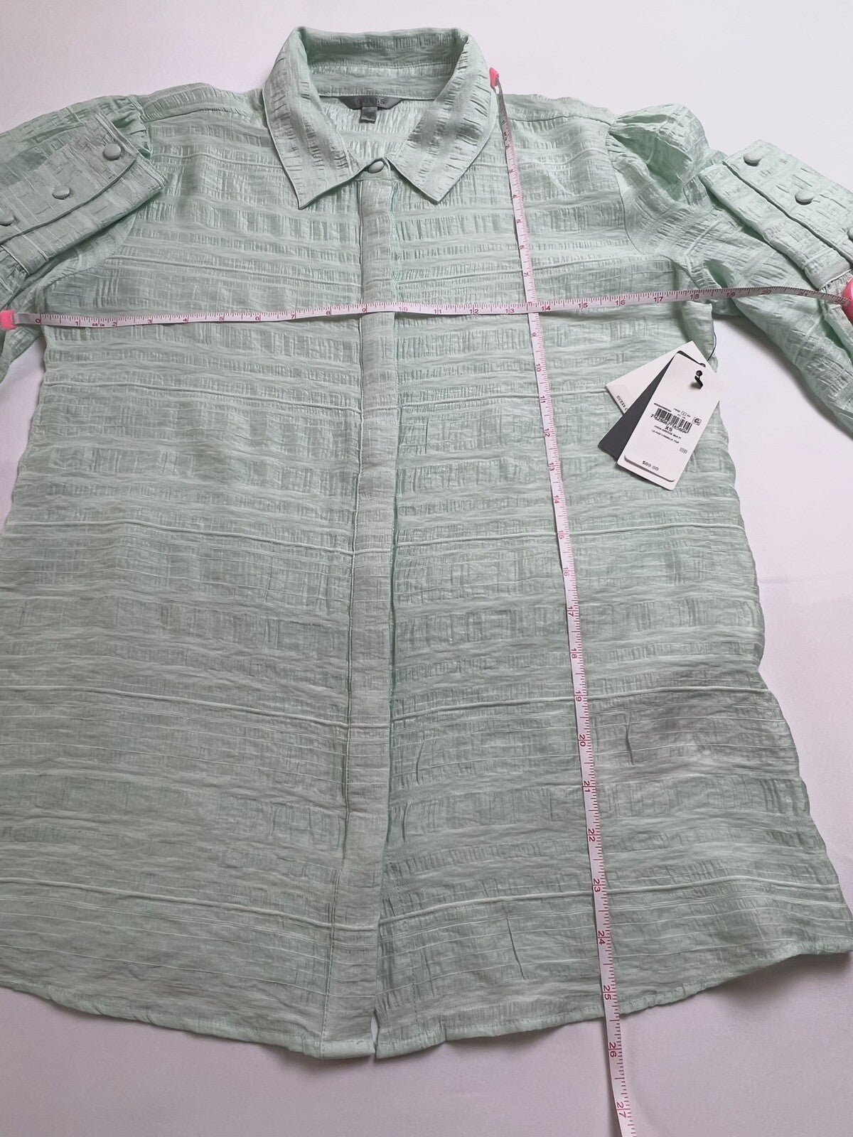$89 Guess Women's Green Long Sleeve Top Shirt Size XS