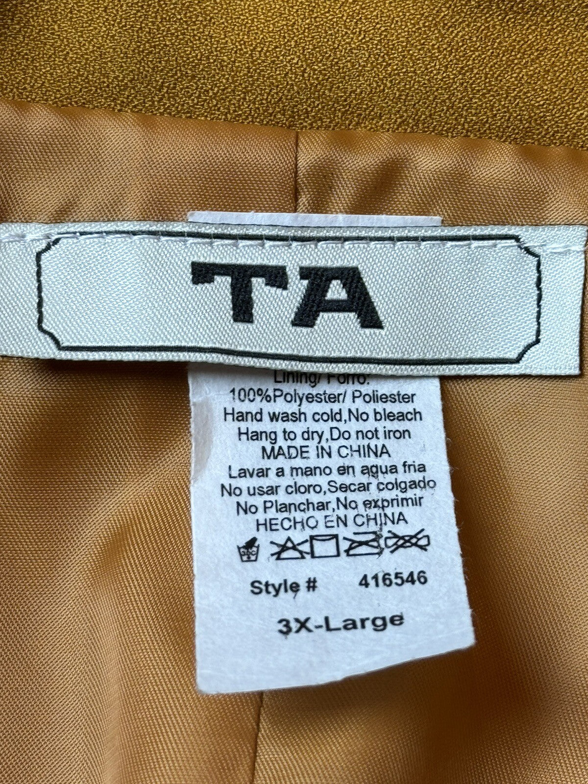 TA Women’s BLAZER BODYSUIT Sz 3XL. (B.52/1))