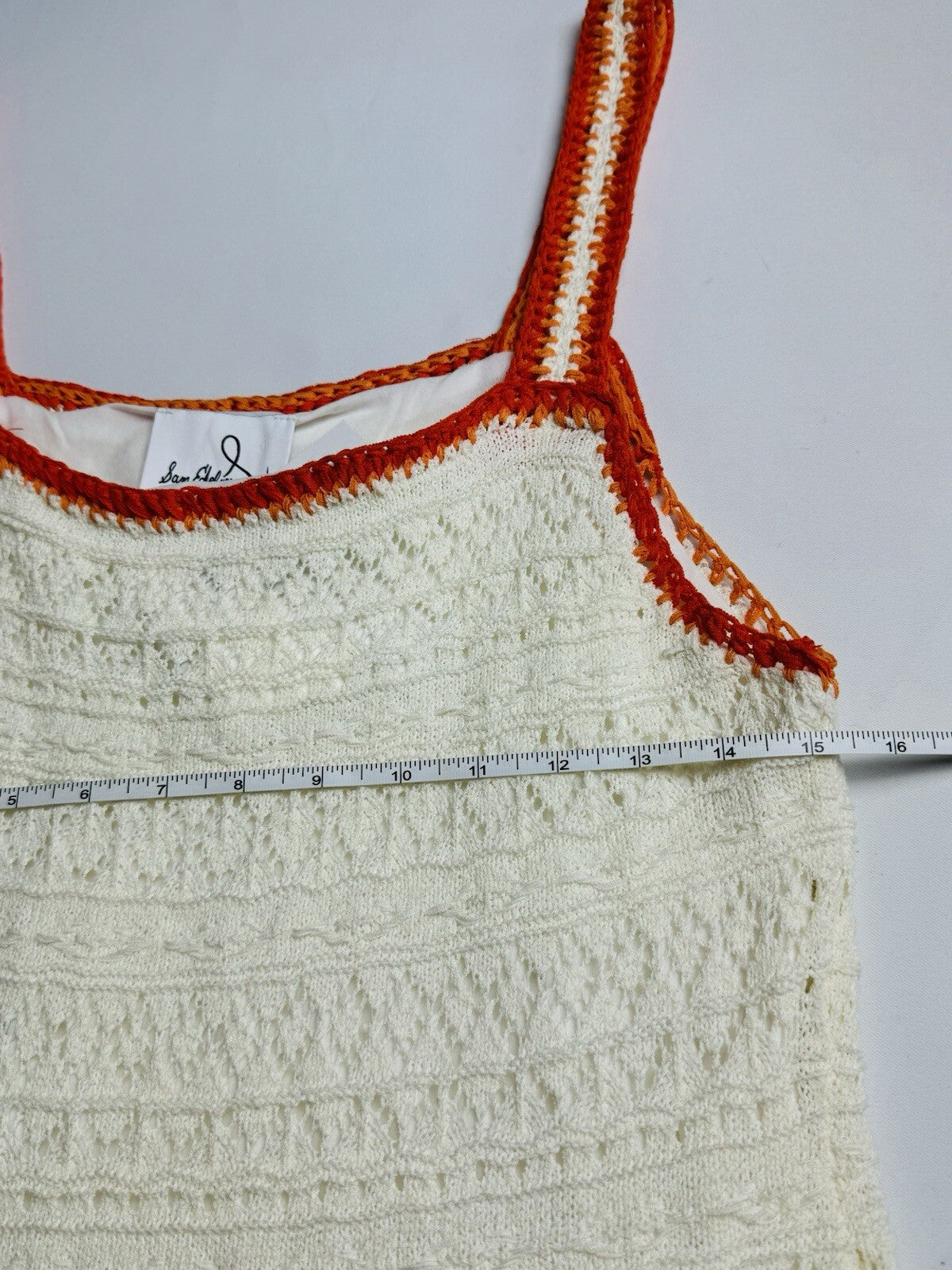 $139 Sam Edelman Women's Crochet Ivory Dress Sz XL (B.91)