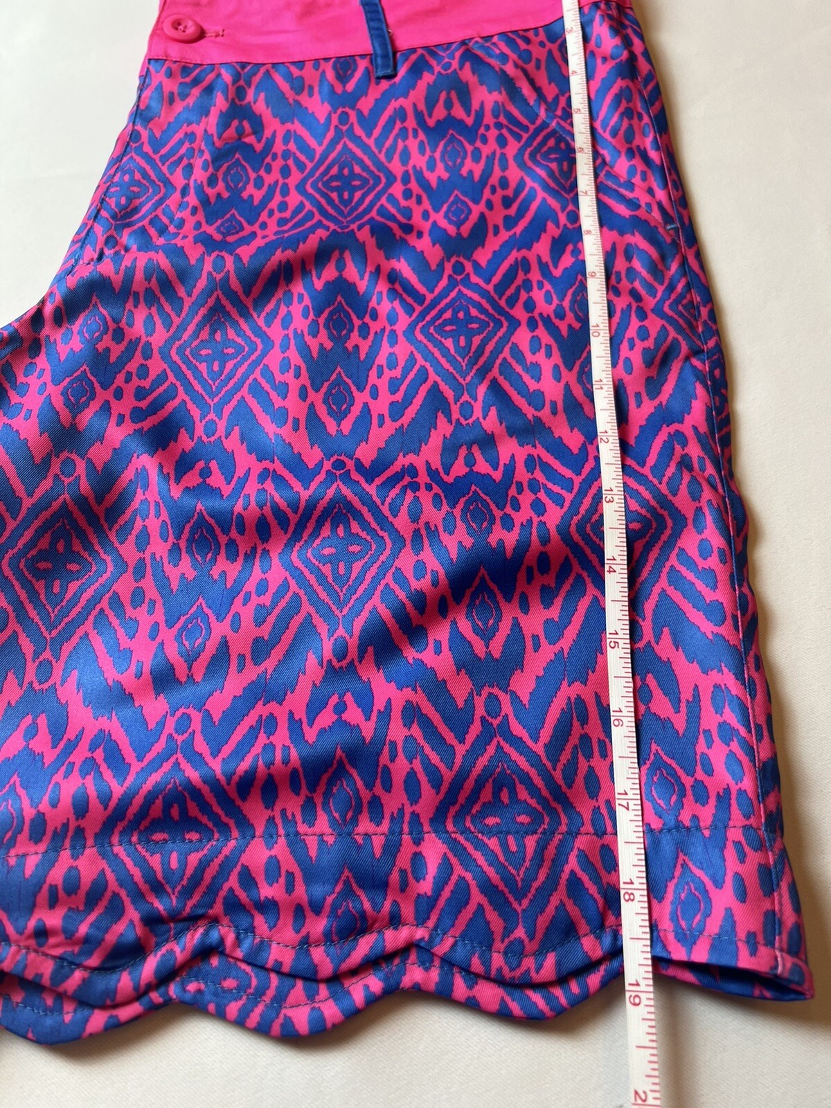 Birdies And Bows Women’s Multicolor Pink Blue Golf Shorts Size 6. (18)