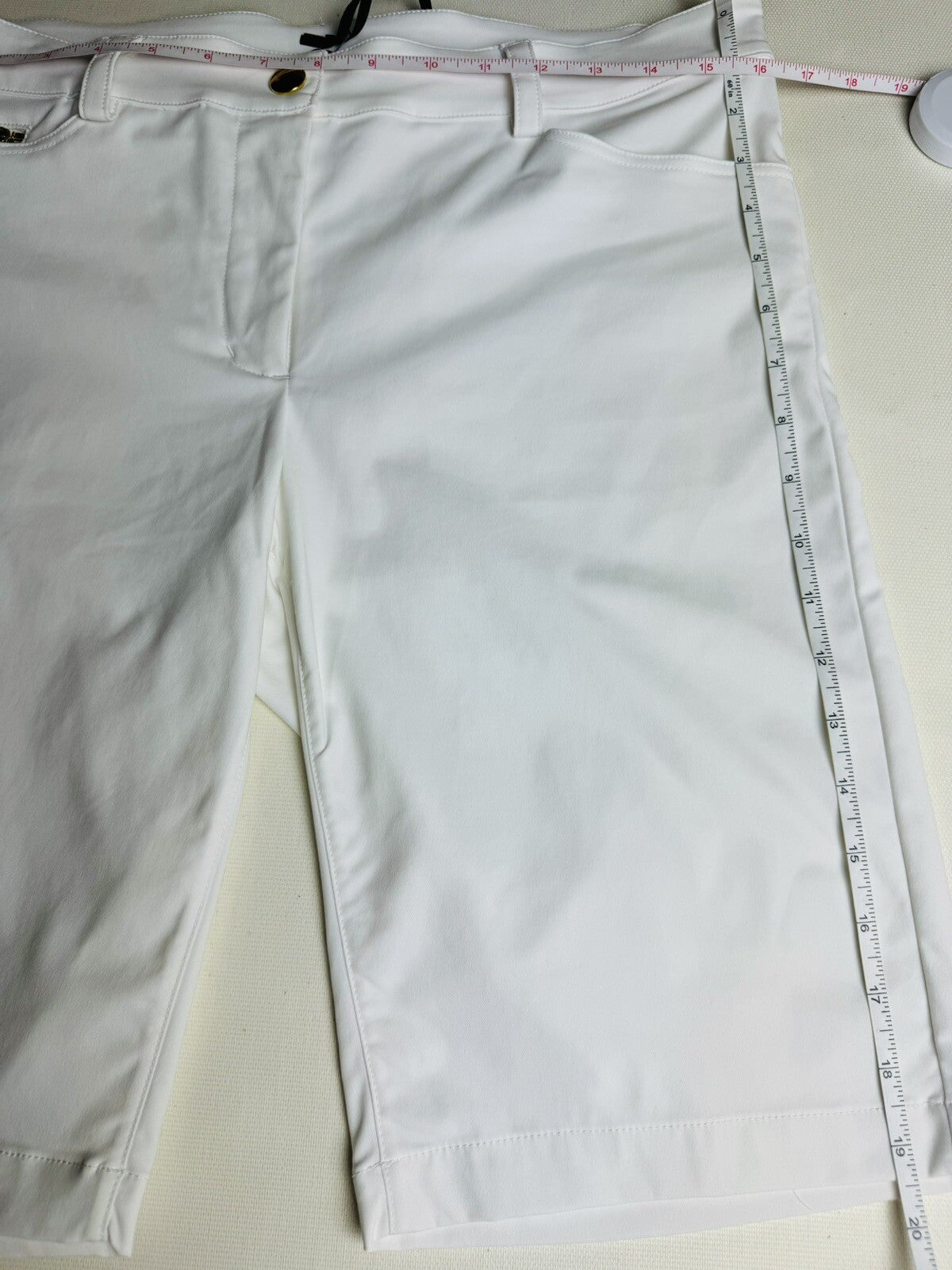 Brendratti Womens Golf Bermuda Shorts - Sz L Ital 46 White (69)